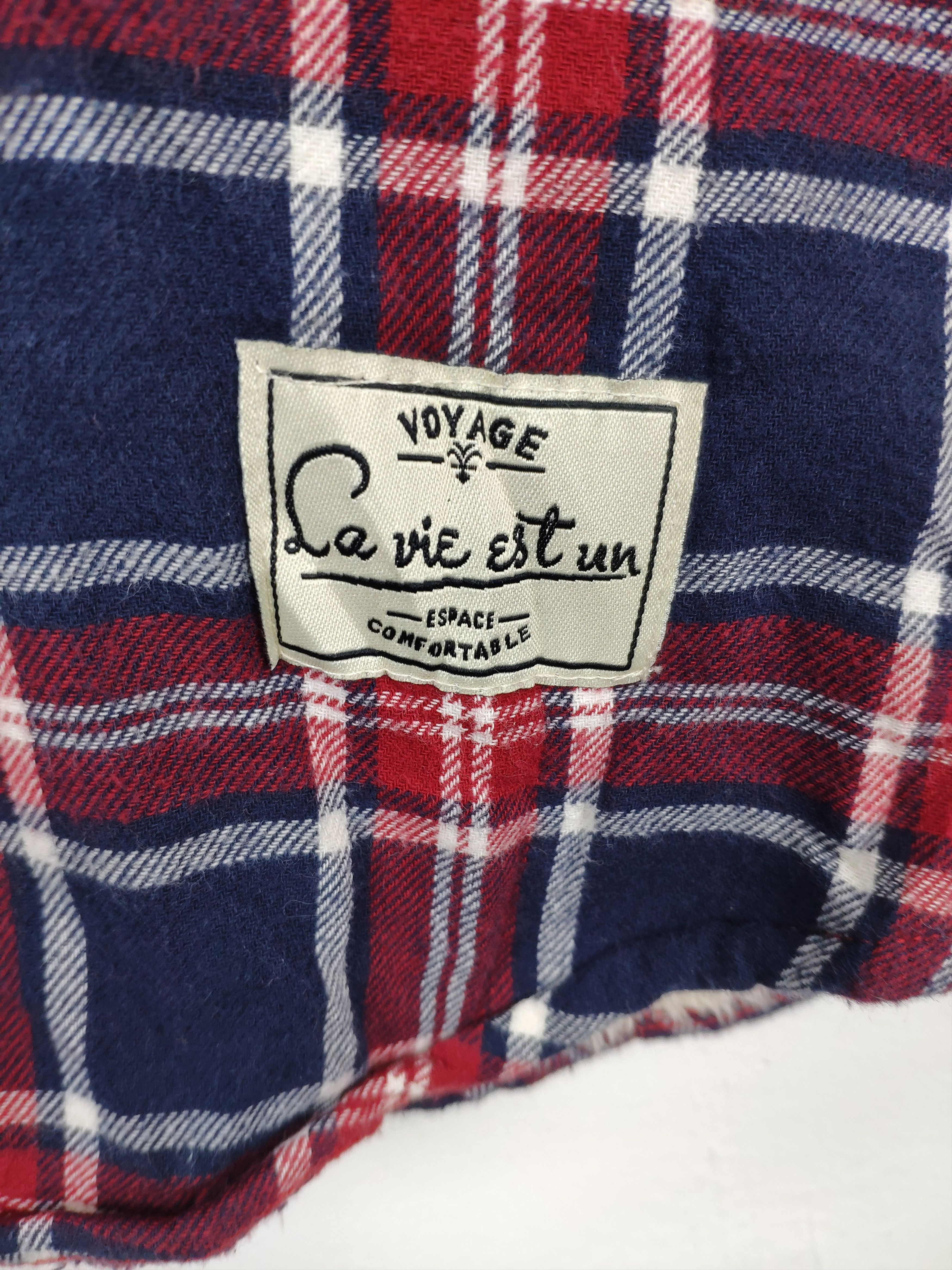 Flannel × Vintage Vintage Plaid Flannel Lining Fleece Sherpa Button Up Size M / US 6-8 / IT 42-44 - 12 Thumbnail