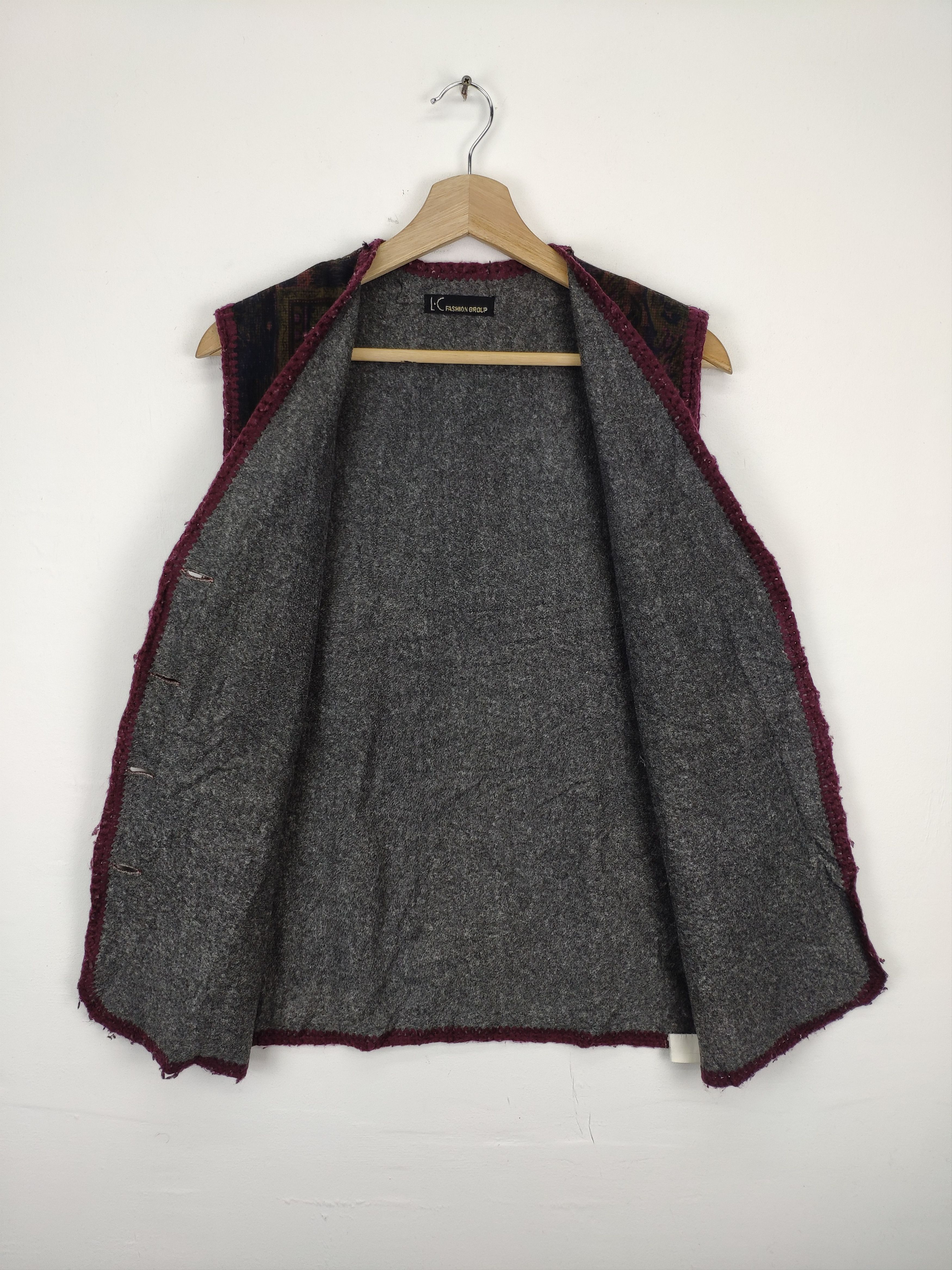 Japanese Brand × Vintage Vintage Vest Lining Fleece Abstract Motif Size M / US 6-8 / IT 42-44 - 5 Thumbnail