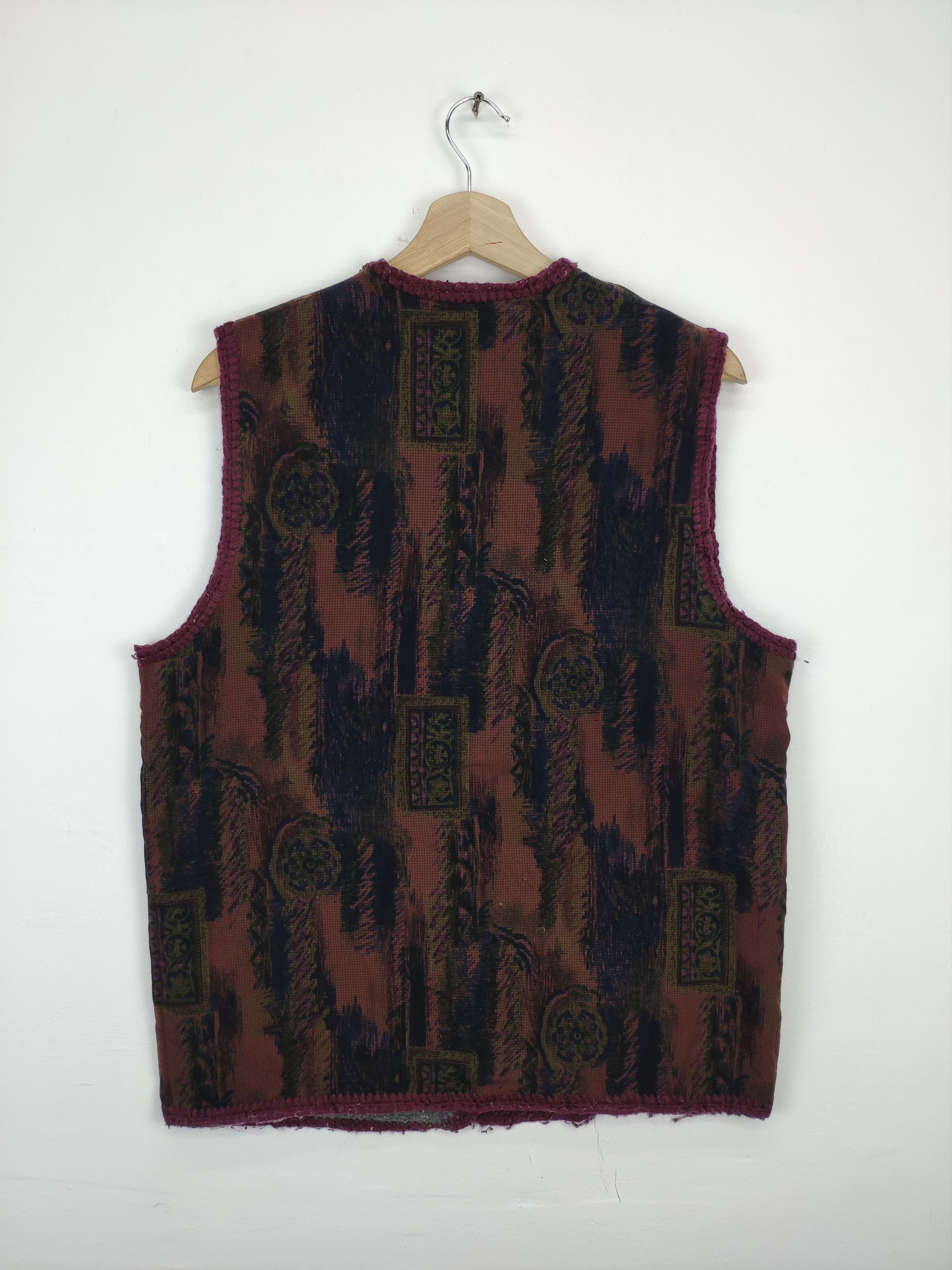 Japanese Brand × Vintage Vintage Vest Lining Fleece Abstract Motif Size M / US 6-8 / IT 42-44 - 2 Thumbnail