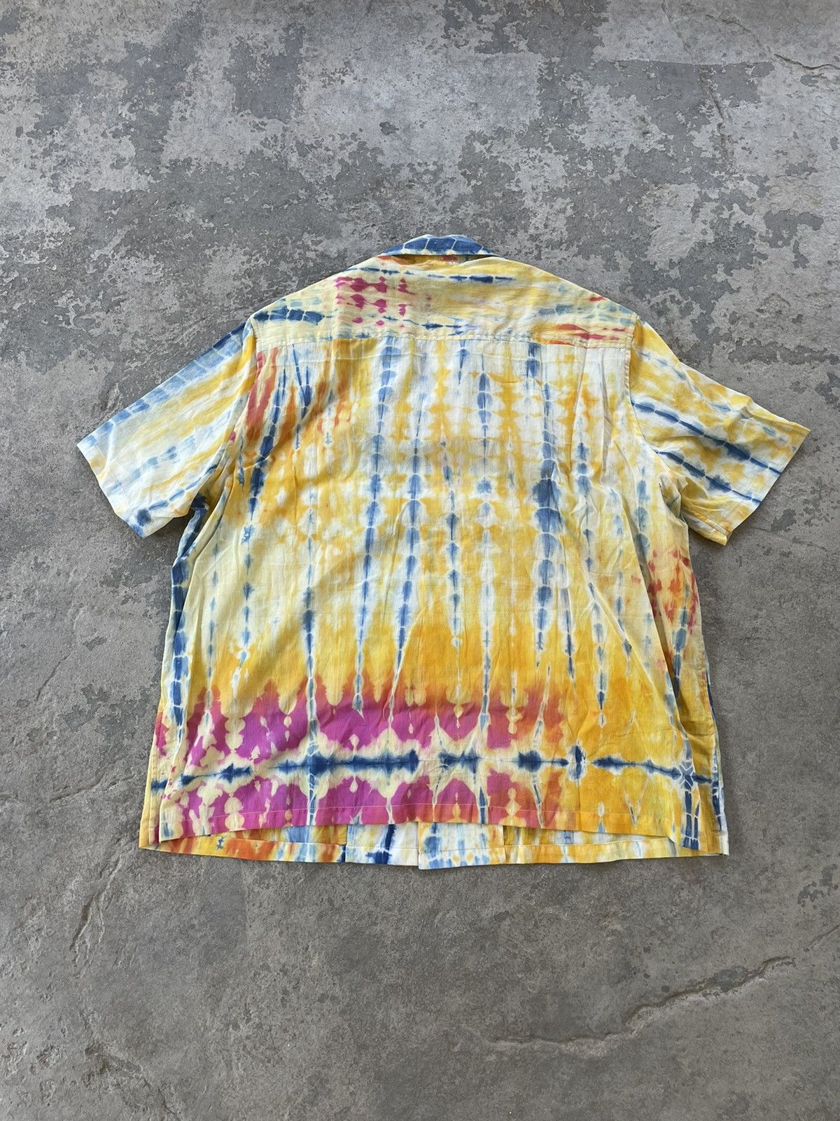 Bode One of a Kind Tie Dye Button Shirt L/XL Size US XL / EU 56 / 4 - 4 Thumbnail