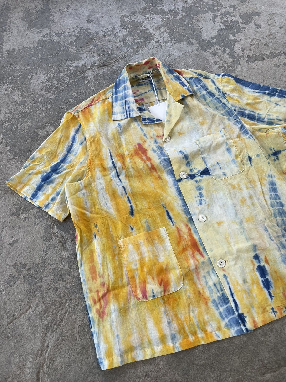 Bode One of a Kind Tie Dye Button Shirt L/XL Size US XL / EU 56 / 4 - 2 Thumbnail