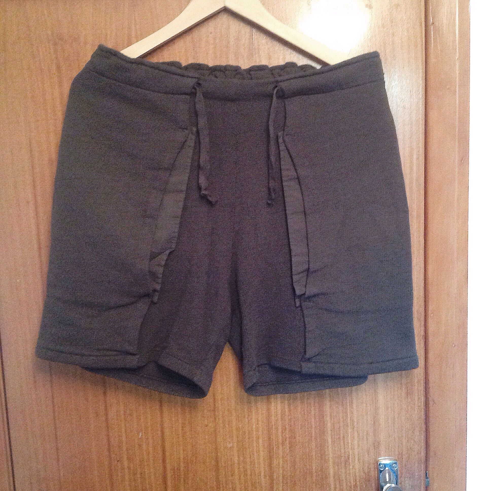 image of Silent By Damir Doma Layered Pocket Shorts in Gray Green, Men's (Size 32)