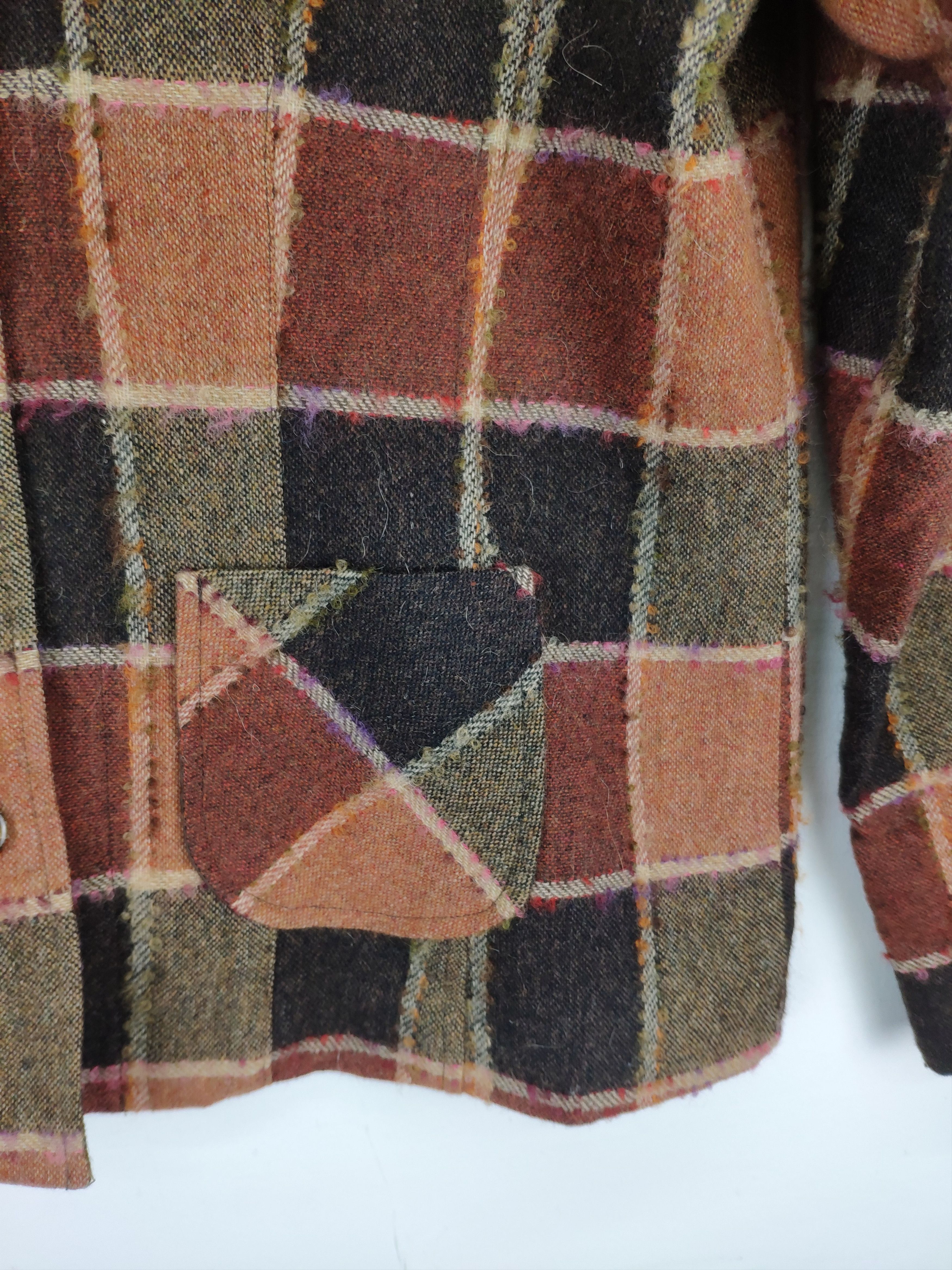 Japanese Brand Vintage Wool Plaid Flannel Button Up Size M / US 6-8 / IT 42-44 - 14 Thumbnail