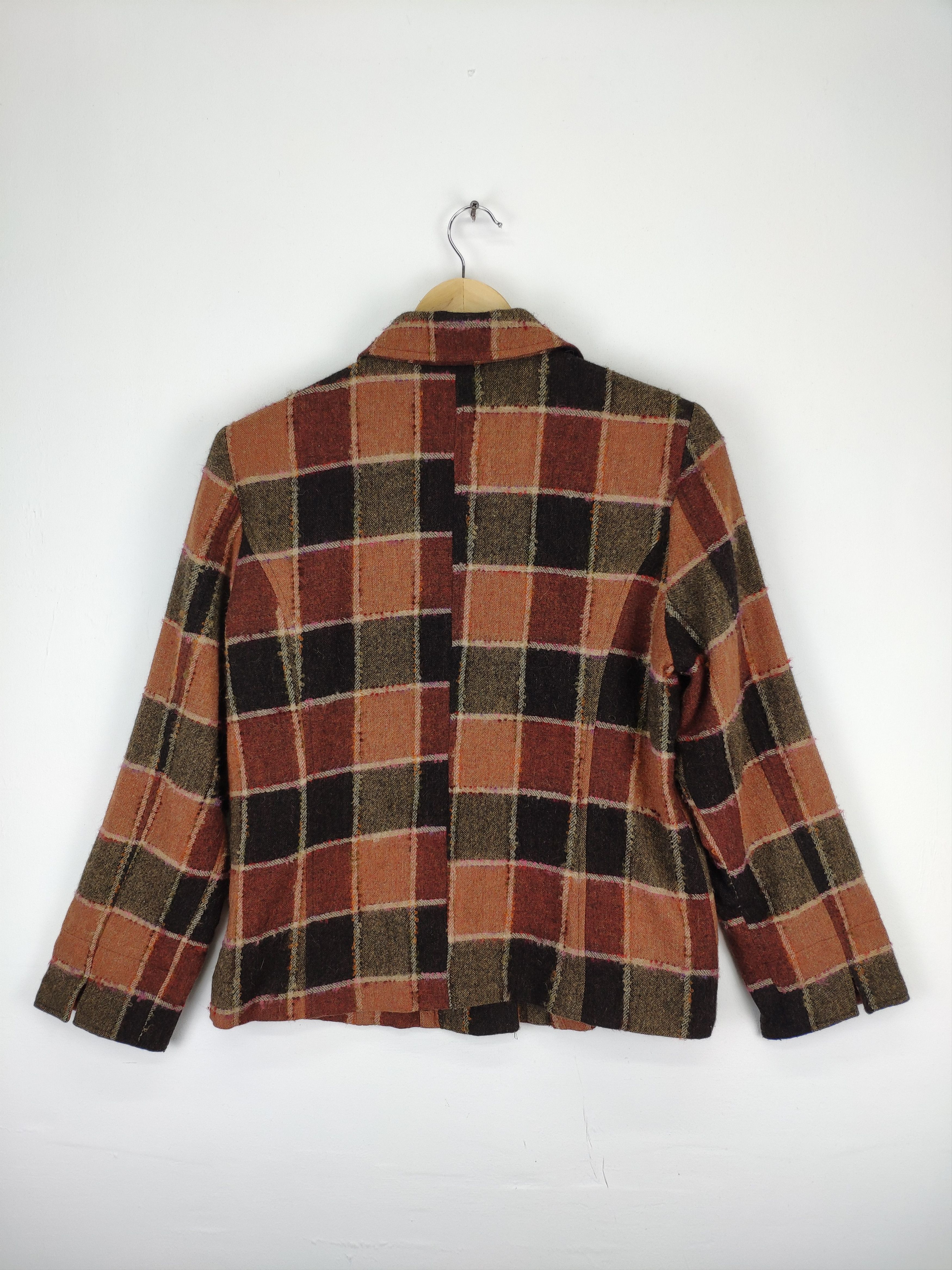 Japanese Brand Vintage Wool Plaid Flannel Button Up Size M / US 6-8 / IT 42-44 - 2 Thumbnail