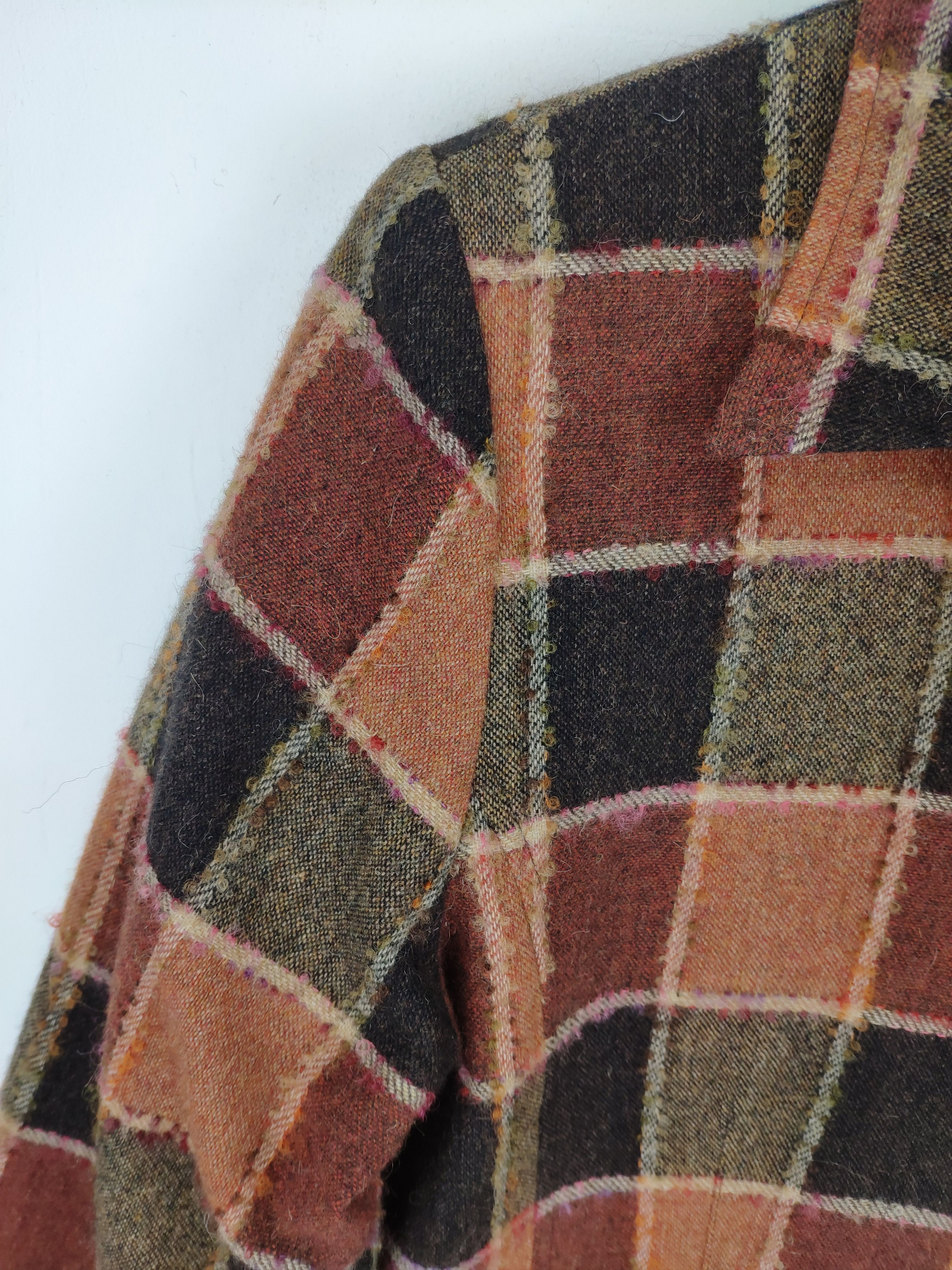 Japanese Brand Vintage Wool Plaid Flannel Button Up Size M / US 6-8 / IT 42-44 - 12 Thumbnail