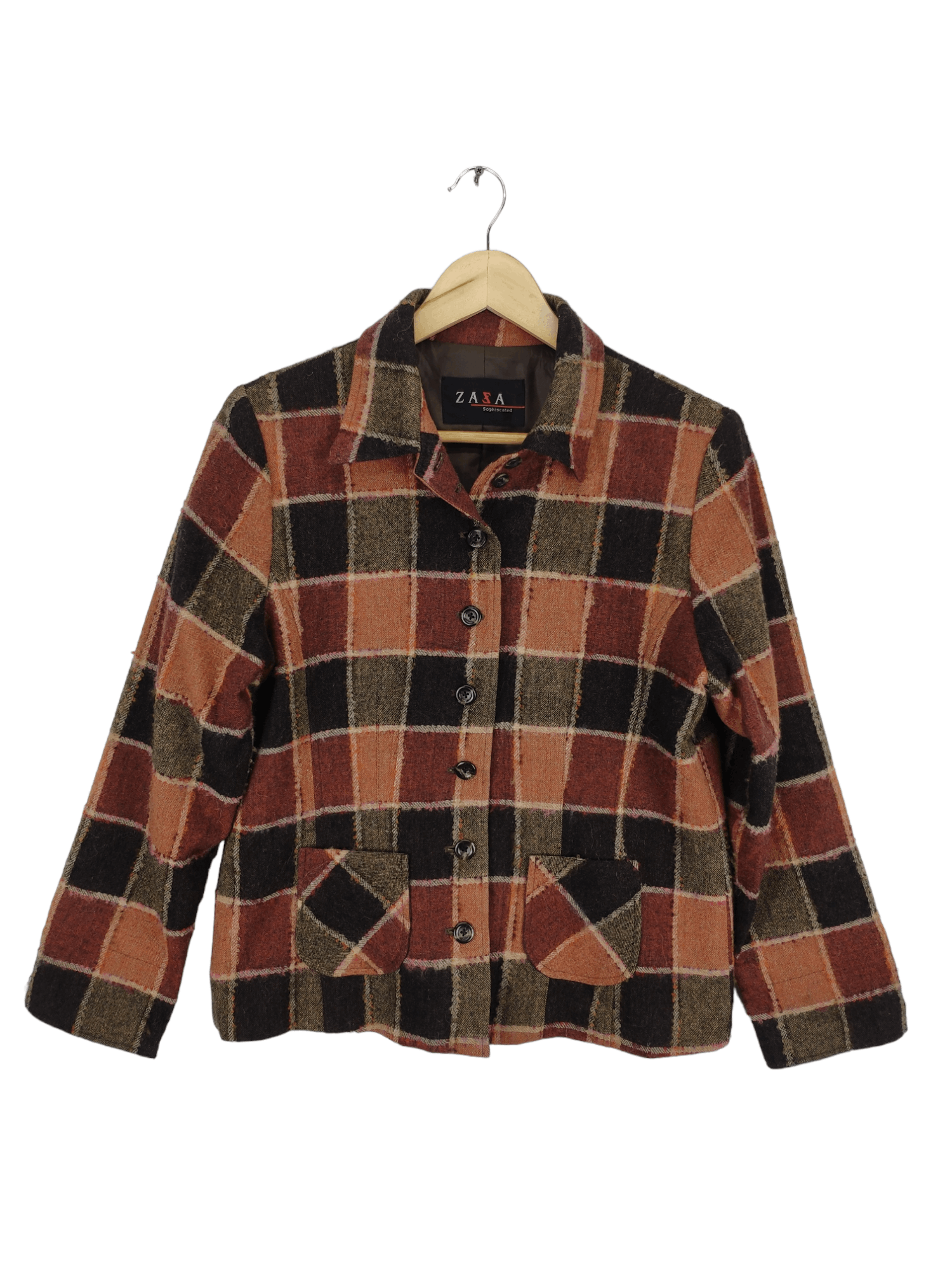 Japanese Brand Vintage Wool Plaid Flannel Button Up Size M / US 6-8 / IT 42-44 - 1 Thumbnail