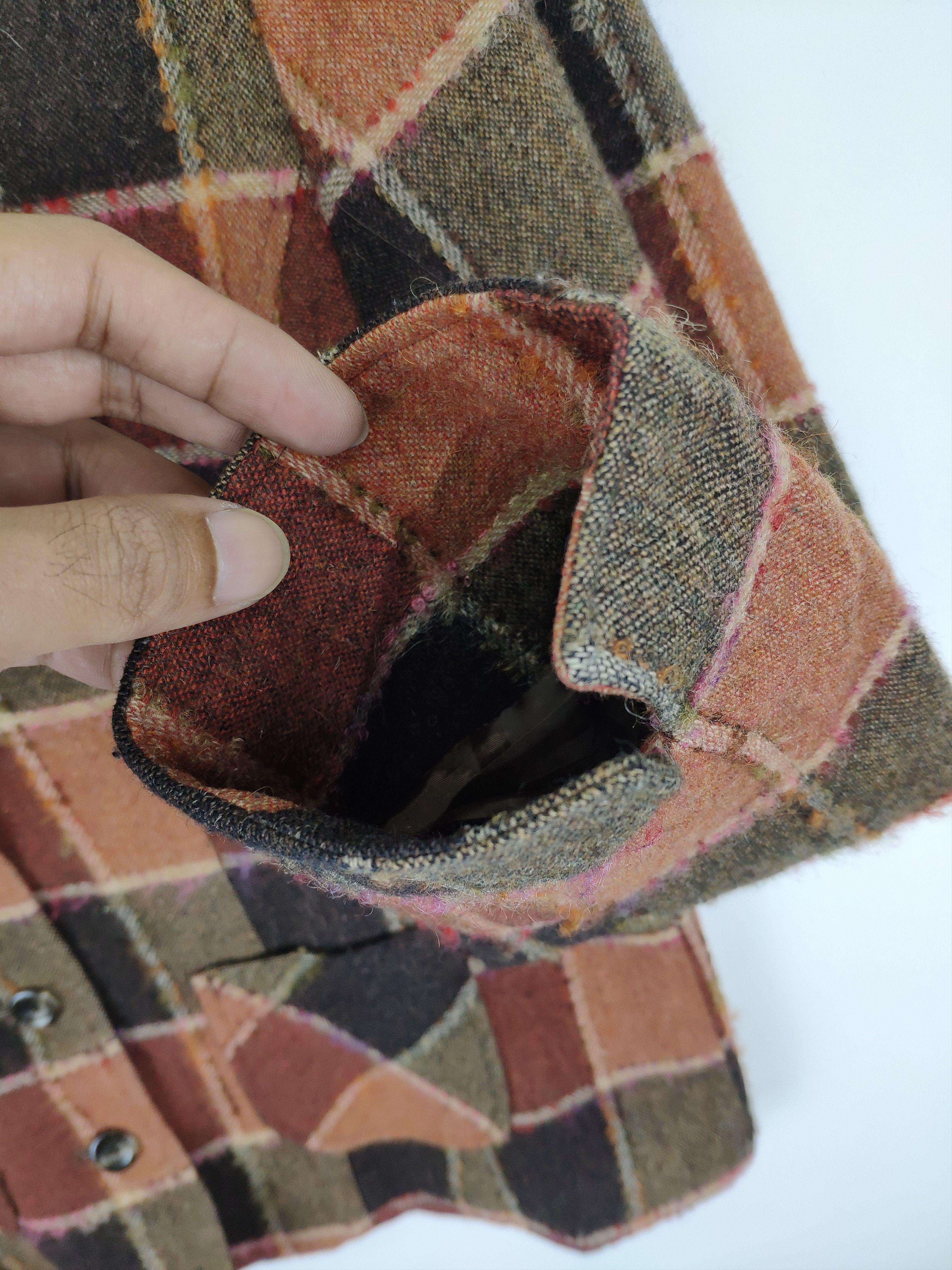 Japanese Brand Vintage Wool Plaid Flannel Button Up Size M / US 6-8 / IT 42-44 - 8 Thumbnail