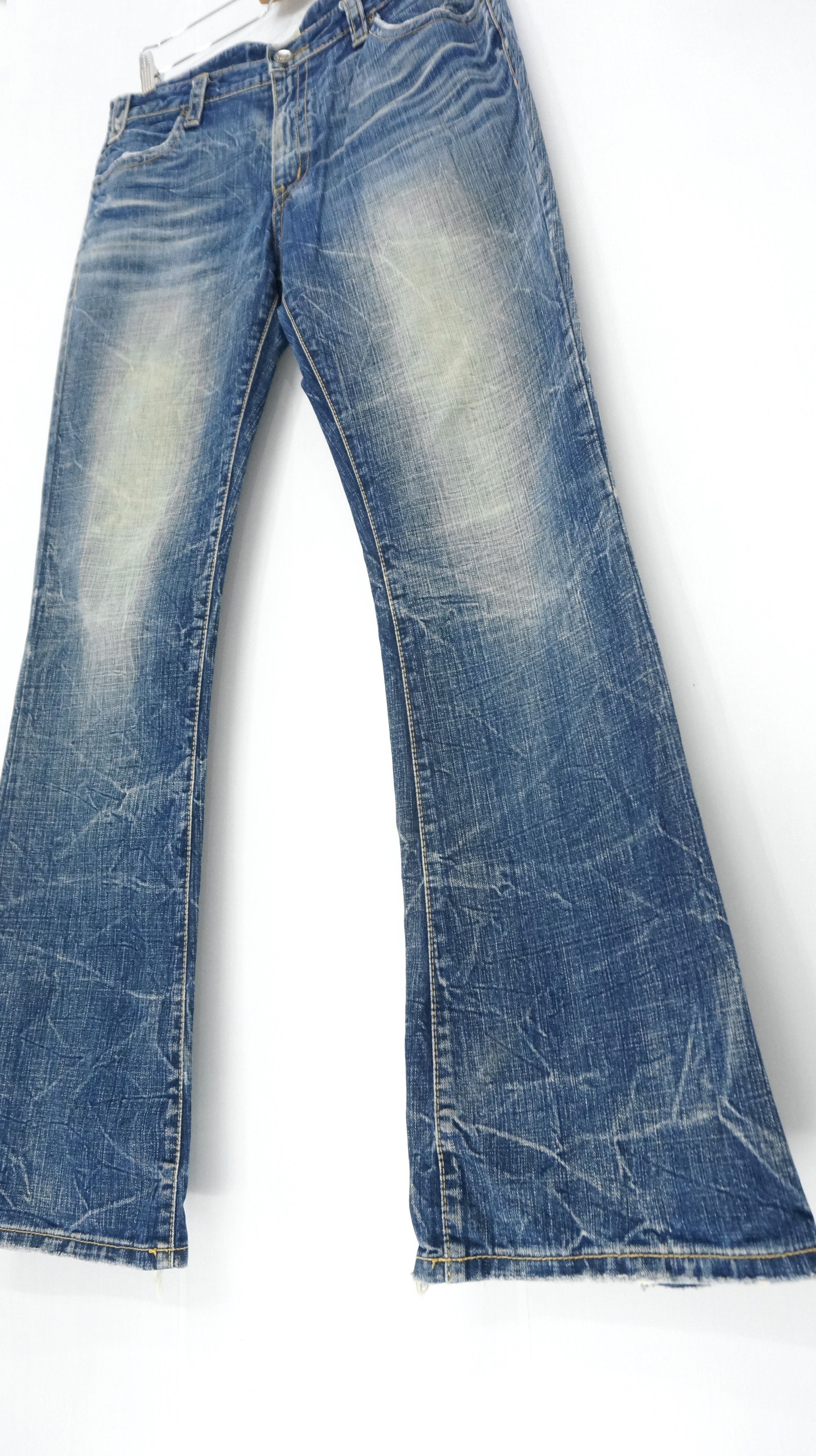 Japanese Brand 💥💥VTG RARE💥💥 Flared OZZ-FIRST PINBALL Distressed Jeans Size US 34 / EU 50 - 4 Thumbnail