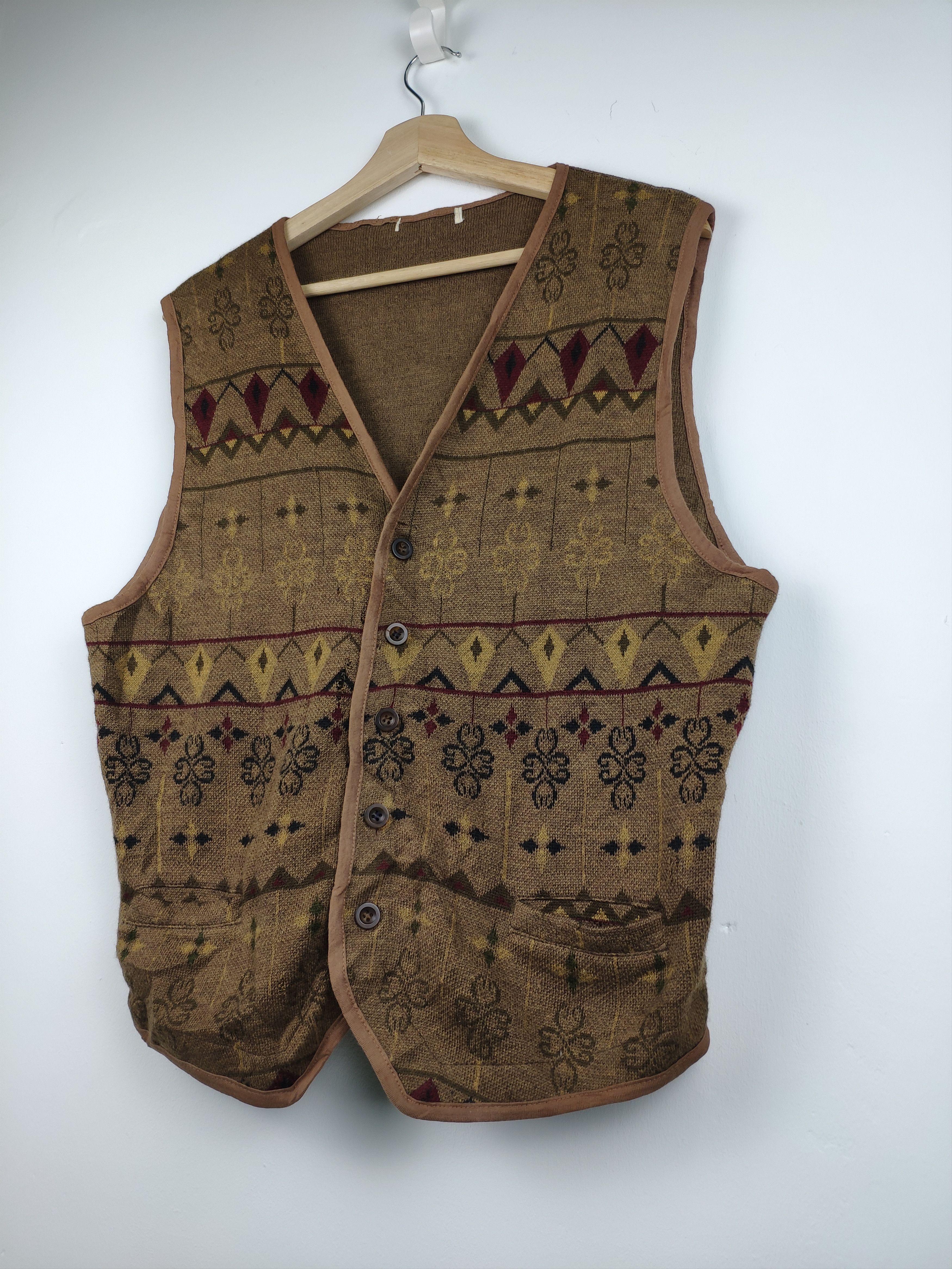 Japanese Brand × Vintage Vintage Vest Cardigan Native Style Size US M / EU 48-50 / 2 - 2 Thumbnail