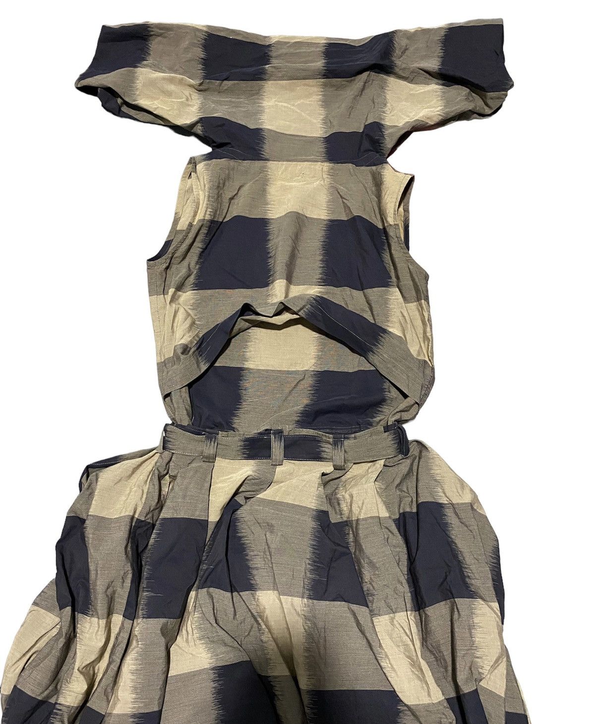 Issey Miyake Vintage AW88 Issey Miyake Gothic Brown Plaid Dresses Runway Size S / US 4 / IT 40 - 10 Thumbnail