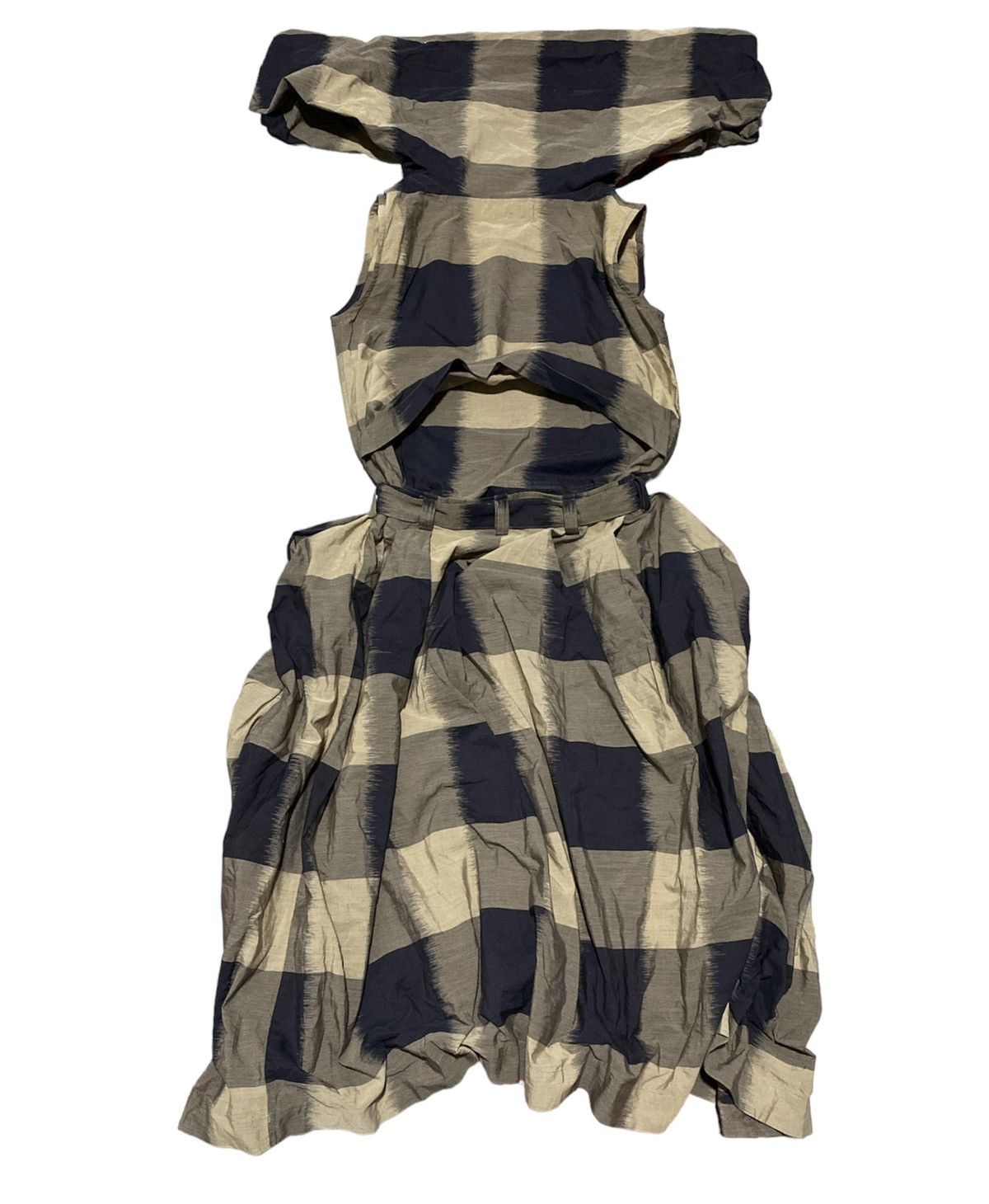 Issey Miyake Vintage AW88 Issey Miyake Gothic Brown Plaid Dresses Runway Size S / US 4 / IT 40 - 8 Thumbnail