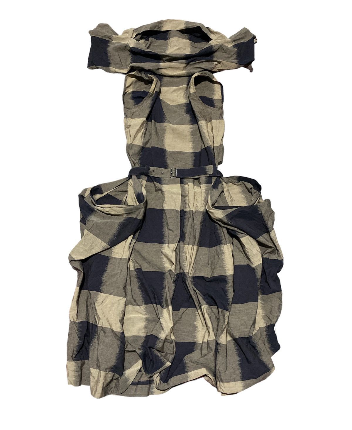 Issey Miyake Vintage AW88 Issey Miyake Gothic Brown Plaid Dresses Runway Size S / US 4 / IT 40 - 2 Thumbnail