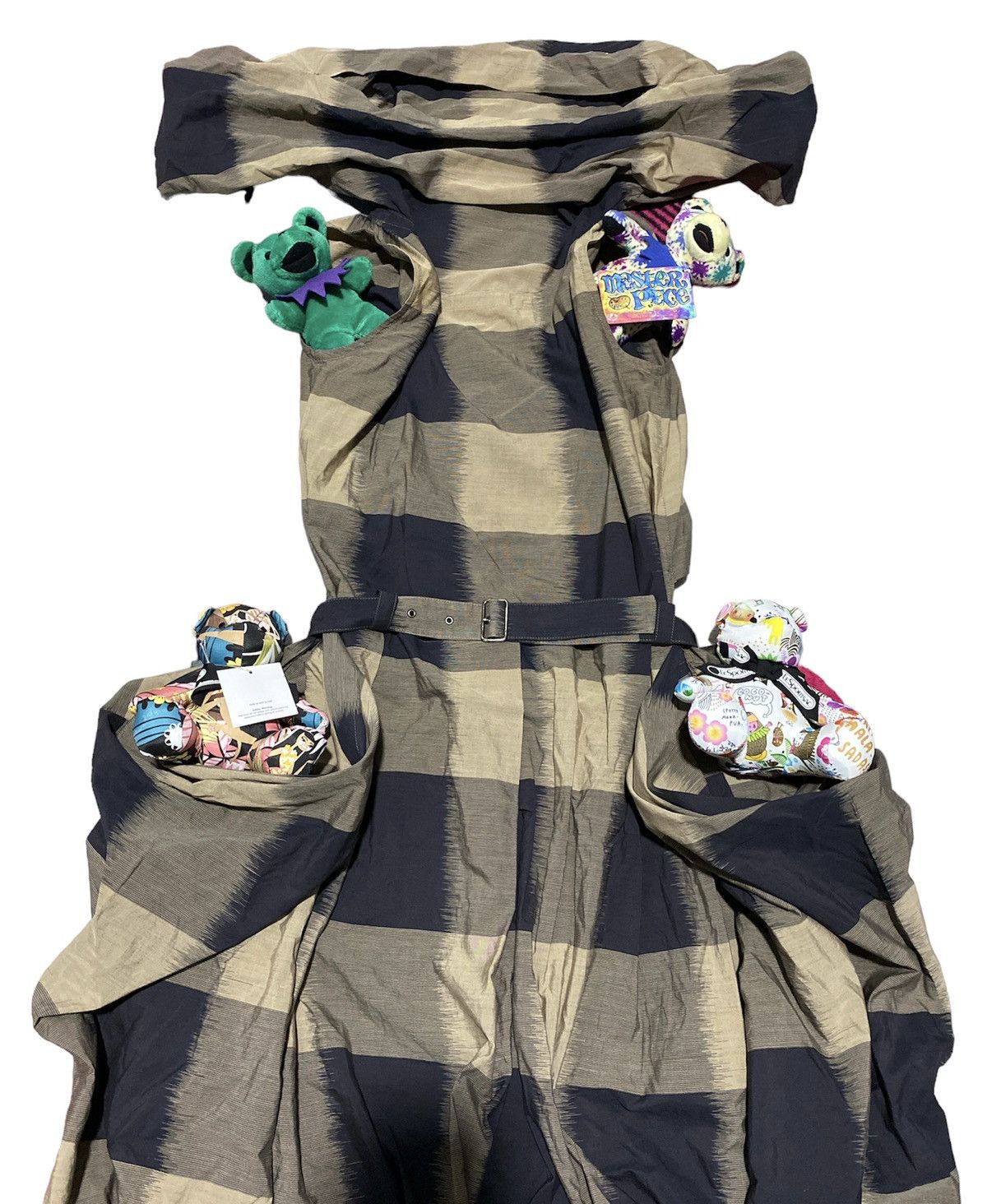 Issey Miyake Vintage AW88 Issey Miyake Gothic Brown Plaid Dresses Runway Size S / US 4 / IT 40 - 4 Thumbnail