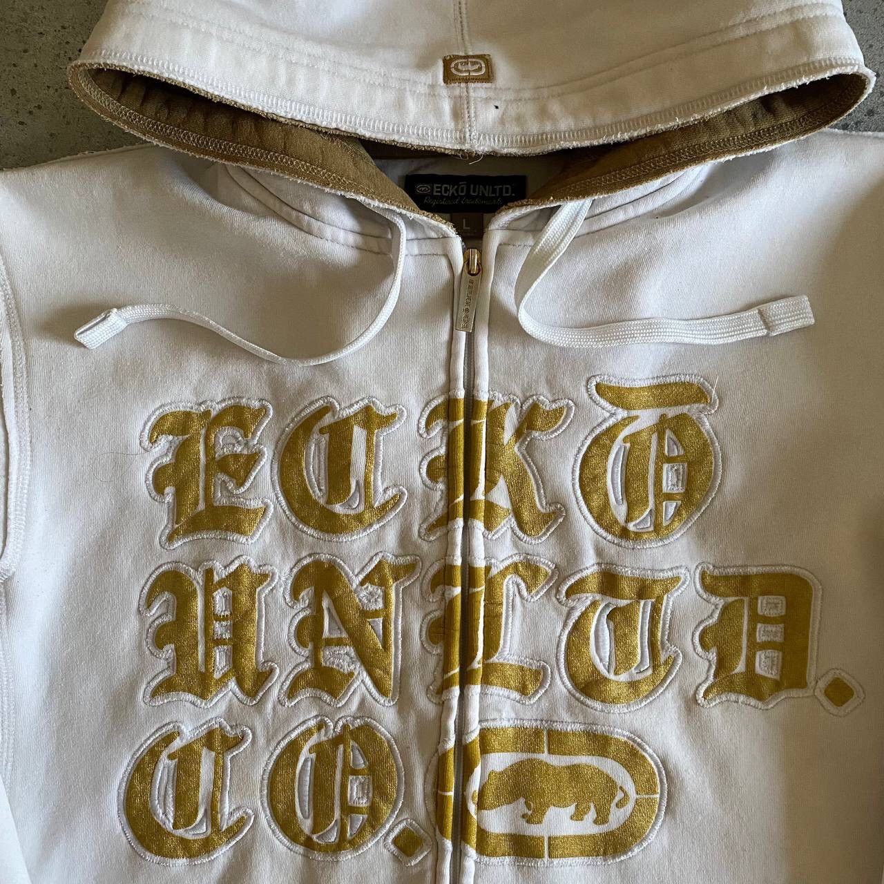 Ecko Unltd. × Vintage Ecko Unltd Rare Vintage Big Logo Rap Heavy Zip Hoodie y2k Size US L / EU 52-54 / 3 - 3 Thumbnail