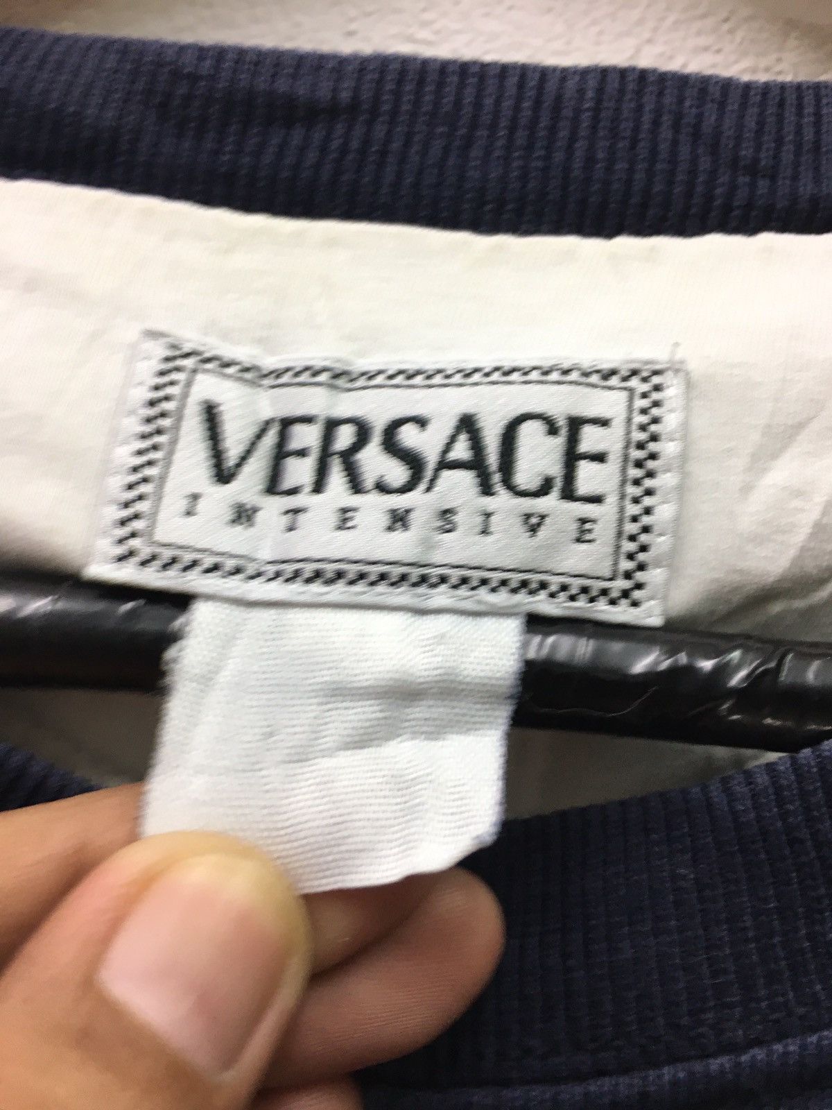 Designer × Versace × Versace Jeans Couture Vintage Versace intensive Big Logo Sweatshirt Size US L / EU 52-54 / 3 - 7 Thumbnail