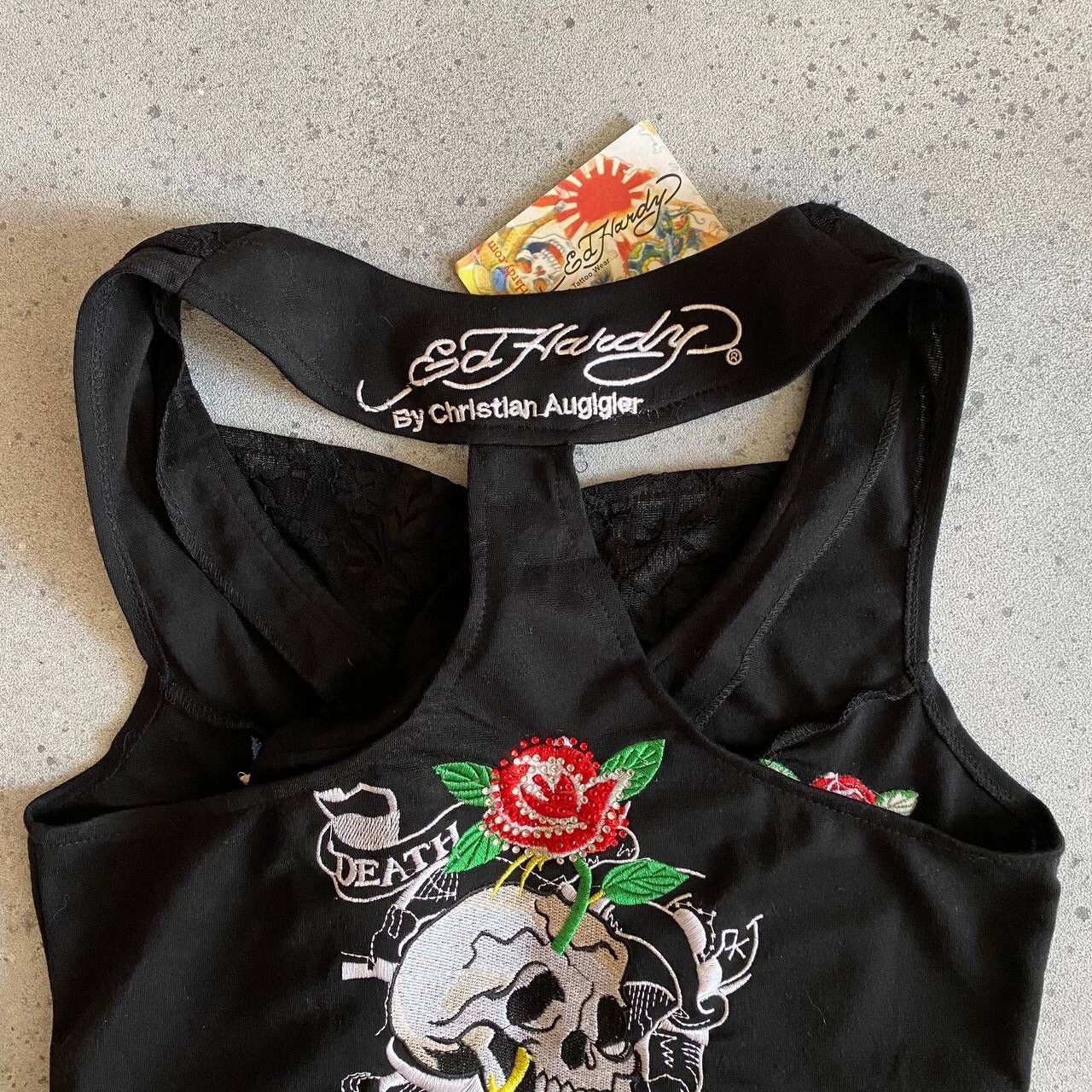 Christian Audigier × Ed Hardy Y2K Ed Hardy by Christian Audigier Skull Cropped Top Size XL / US 12-14 / IT 48-50 - 3 Thumbnail