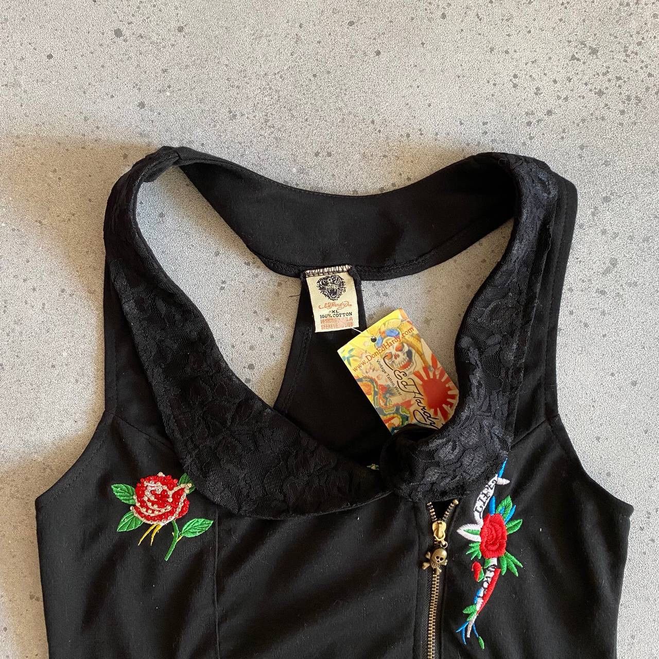 Christian Audigier × Ed Hardy Y2K Ed Hardy by Christian Audigier Skull Cropped Top Size XL / US 12-14 / IT 48-50 - 5 Thumbnail
