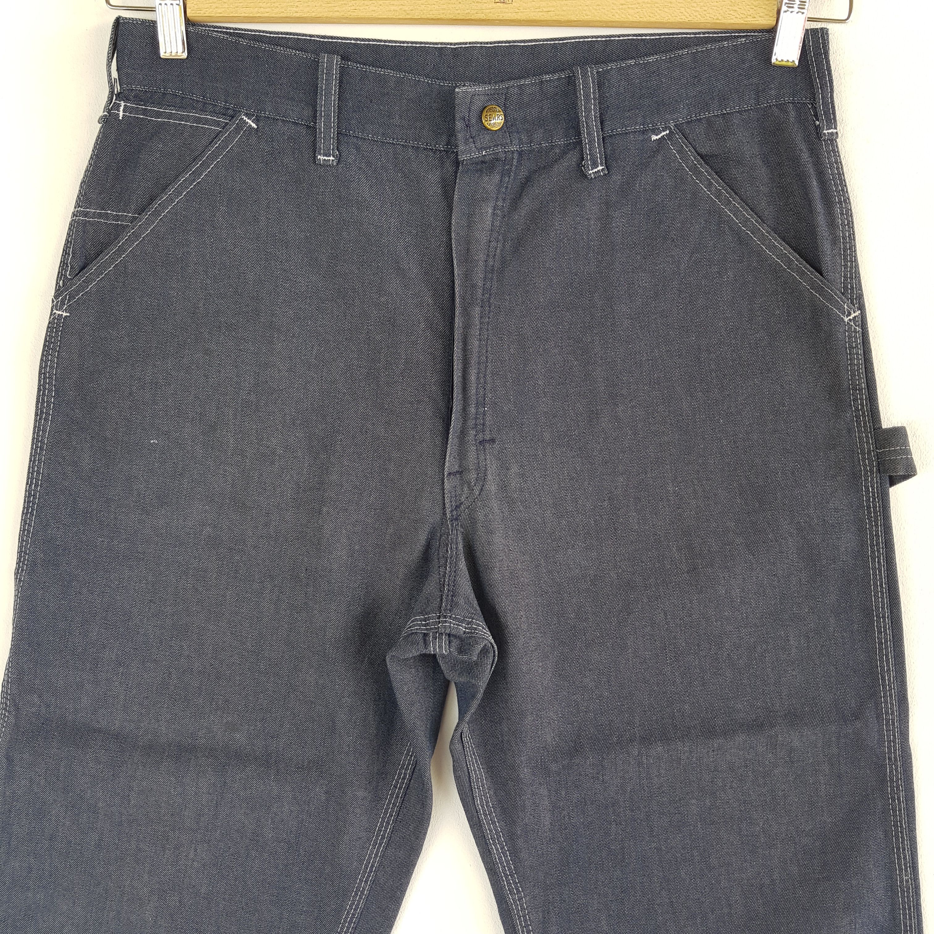 Sears Vintage 70s Sears Roebuck Workers Jeans Sears Denim Pants Size US 32 / EU 48 - 3 Thumbnail