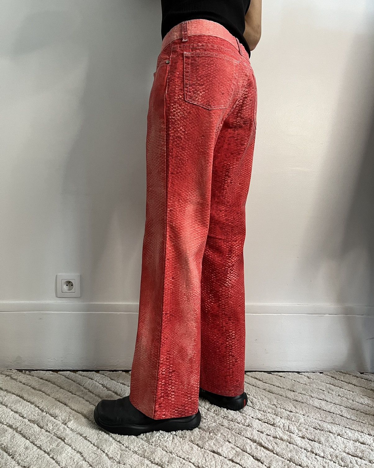 Vintage 1998 Roberto Cavalli Chipped Python pants | Grailed
