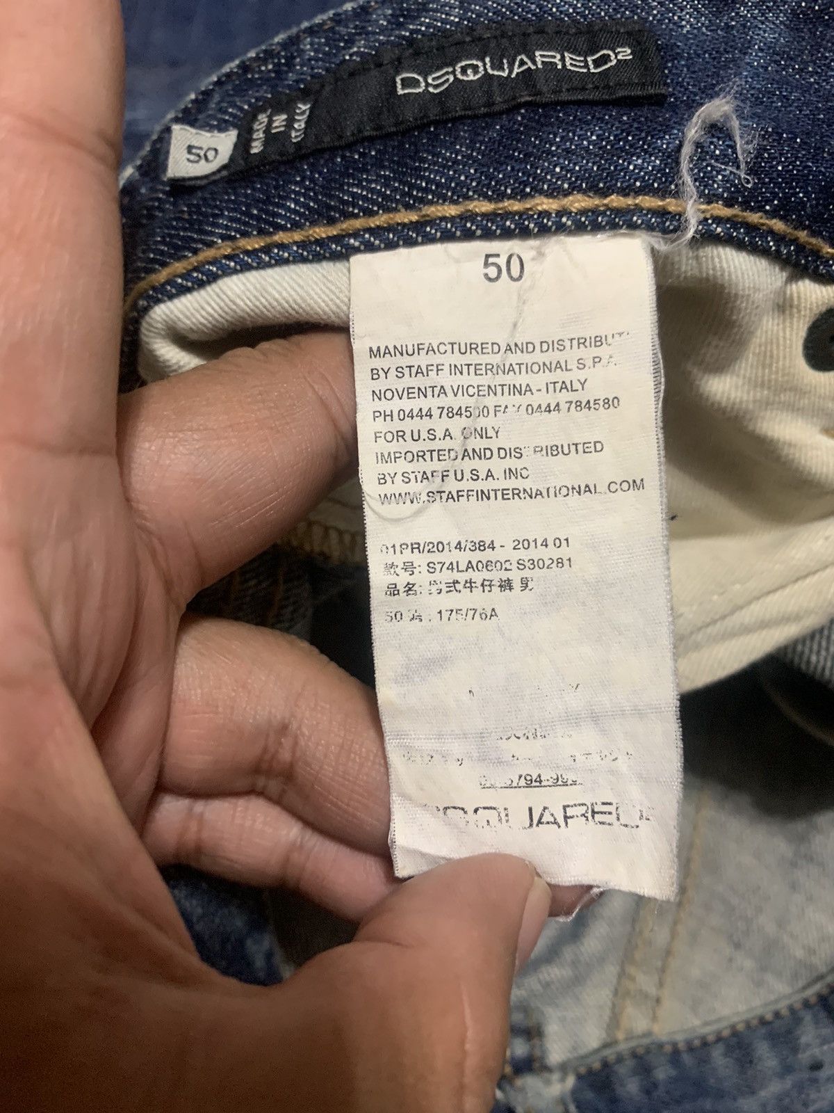 Dsquared2 Vintage Dsquared 2 Made In Italy Faded Blue Jeans Size US 34 / EU 50 - 14 Thumbnail