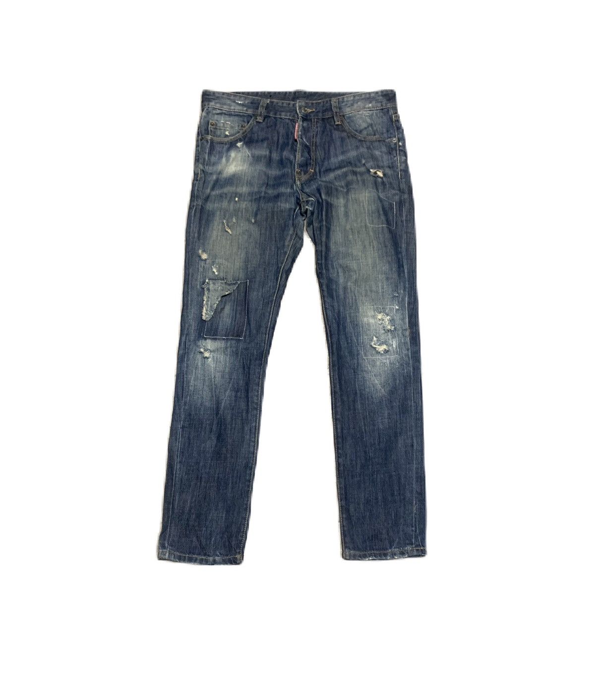 image of Archival Clothing x Dsquared2 Vintage Dsquared 2 Made In Italy Faded Blue Jeans in Blue Denim (Size