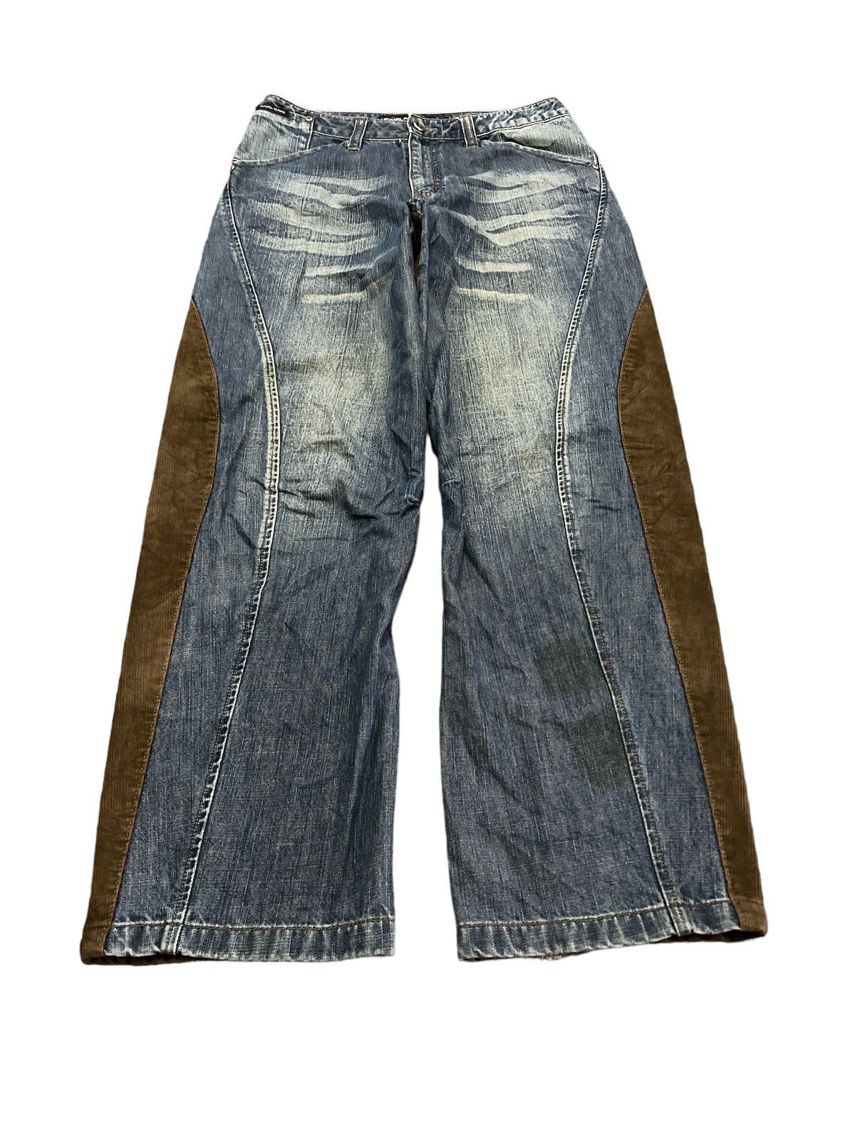 Japanese Brand KARL KANI DISTRESSED DENIM TWIST PANT Size US 30 / EU 46 - 4 Thumbnail
