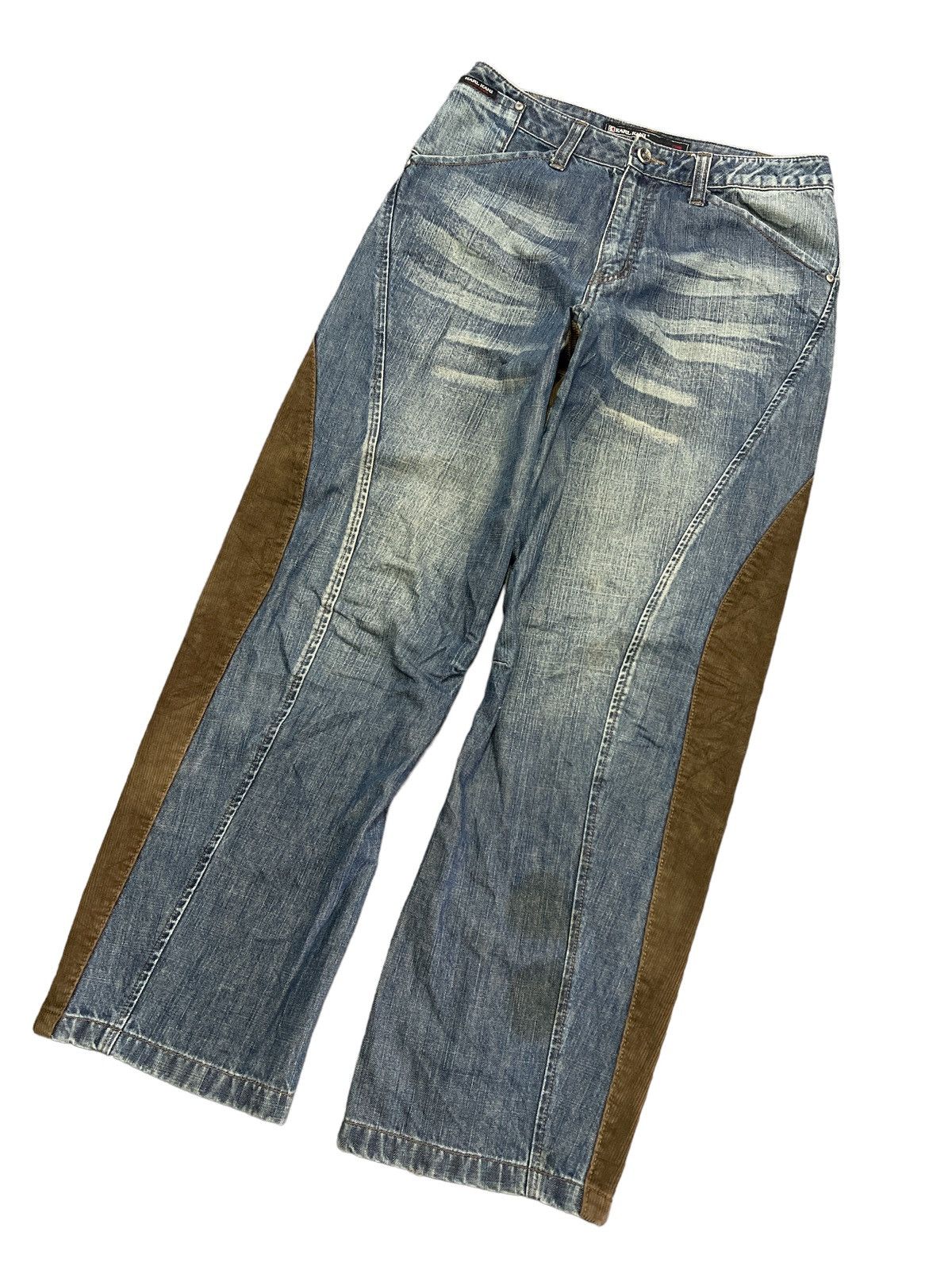 Japanese Brand KARL KANI DISTRESSED DENIM TWIST PANT Size US 30 / EU 46 - 5 Thumbnail