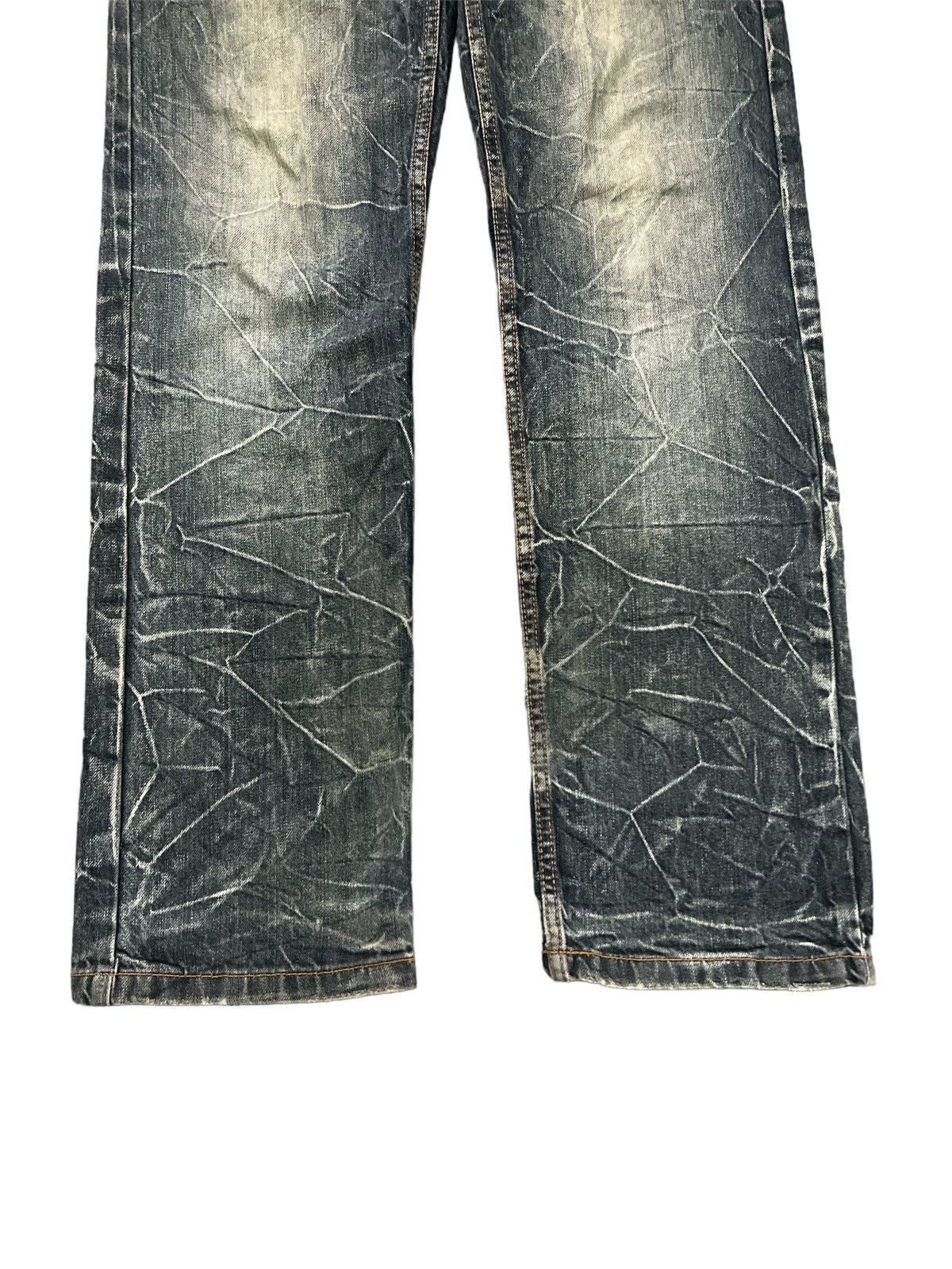 Japanese Brand NYLAUS THRASHED DISTRESSED DENIM PANT Size US 31 - 3 Thumbnail
