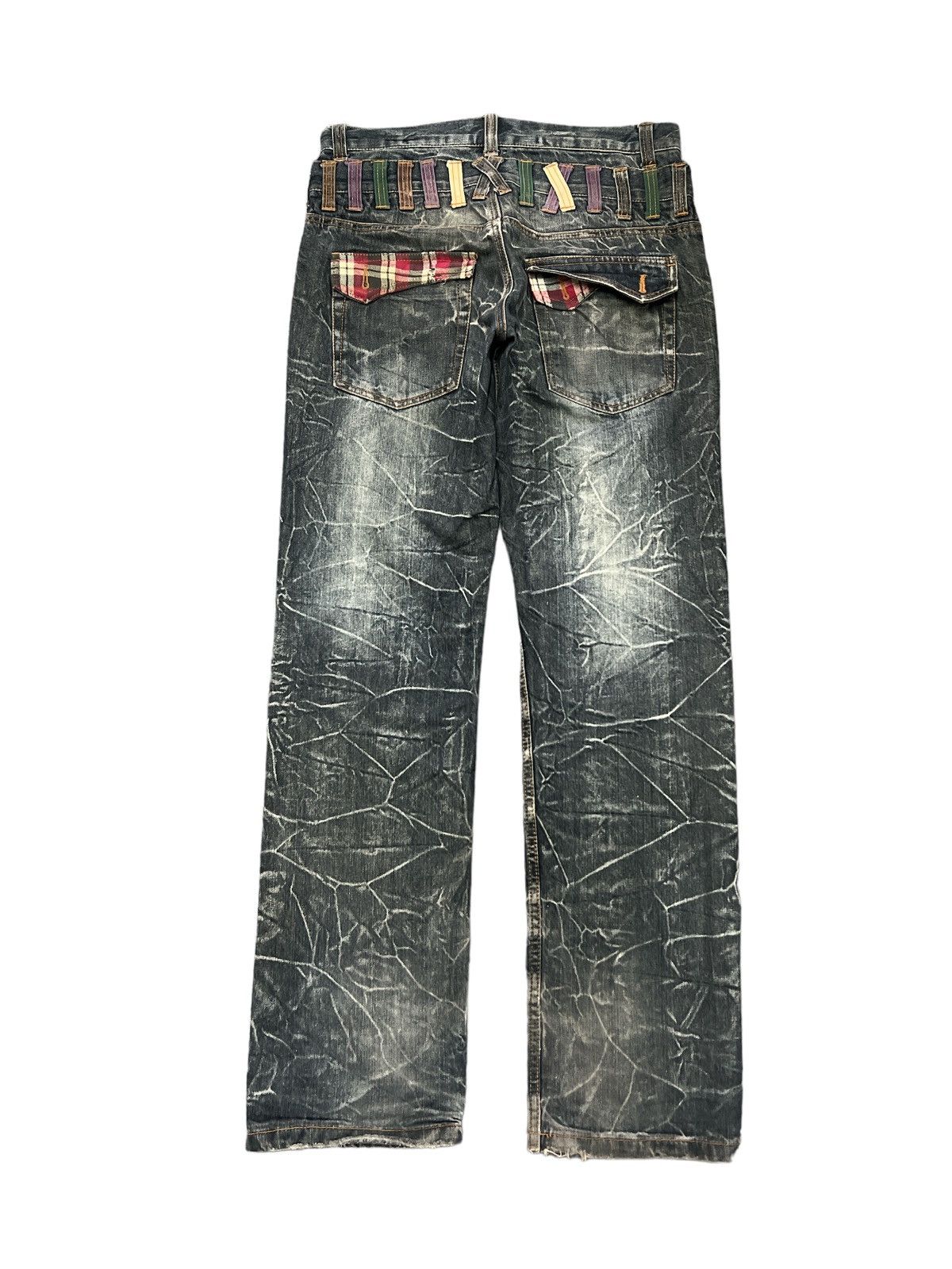 Japanese Brand NYLAUS THRASHED DISTRESSED DENIM PANT Size US 31 - 5 Thumbnail