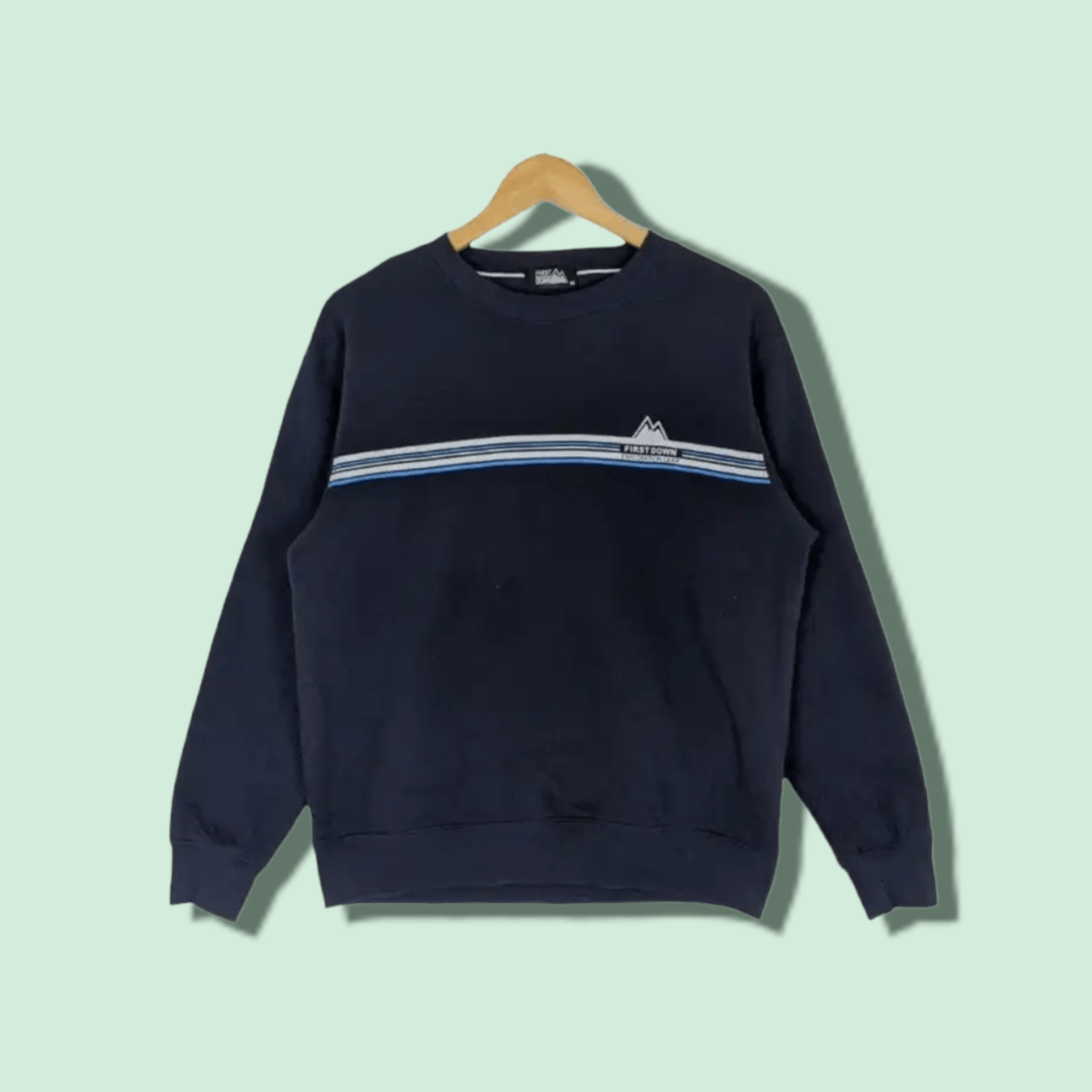 Japanese Brand FIRST DOWN Skateboard Streetwear Jumper Sweatshirt Size US M / EU 48-50 / 2 - 1 Thumbnail
