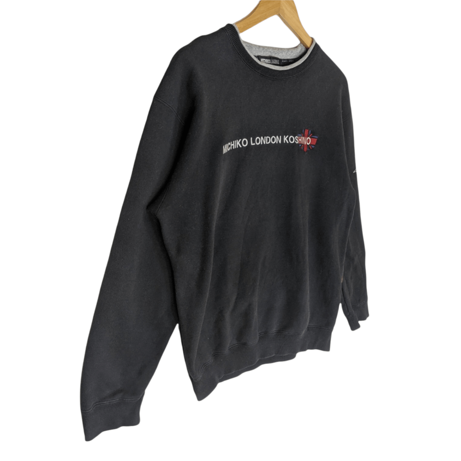 Japanese Brand × Michiko Koshino × Michiko Koshino London MICHIKO KOSHINO Big Logo Spell Out Jumper Sweatshirt Size US M / EU 48-50 / 2 - 3 Thumbnail