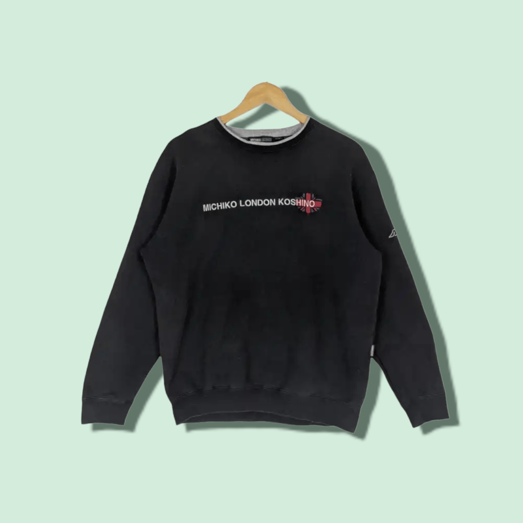 Japanese Brand × Michiko Koshino × Michiko Koshino London MICHIKO KOSHINO Big Logo Spell Out Jumper Sweatshirt Size US M / EU 48-50 / 2 - 1 Thumbnail