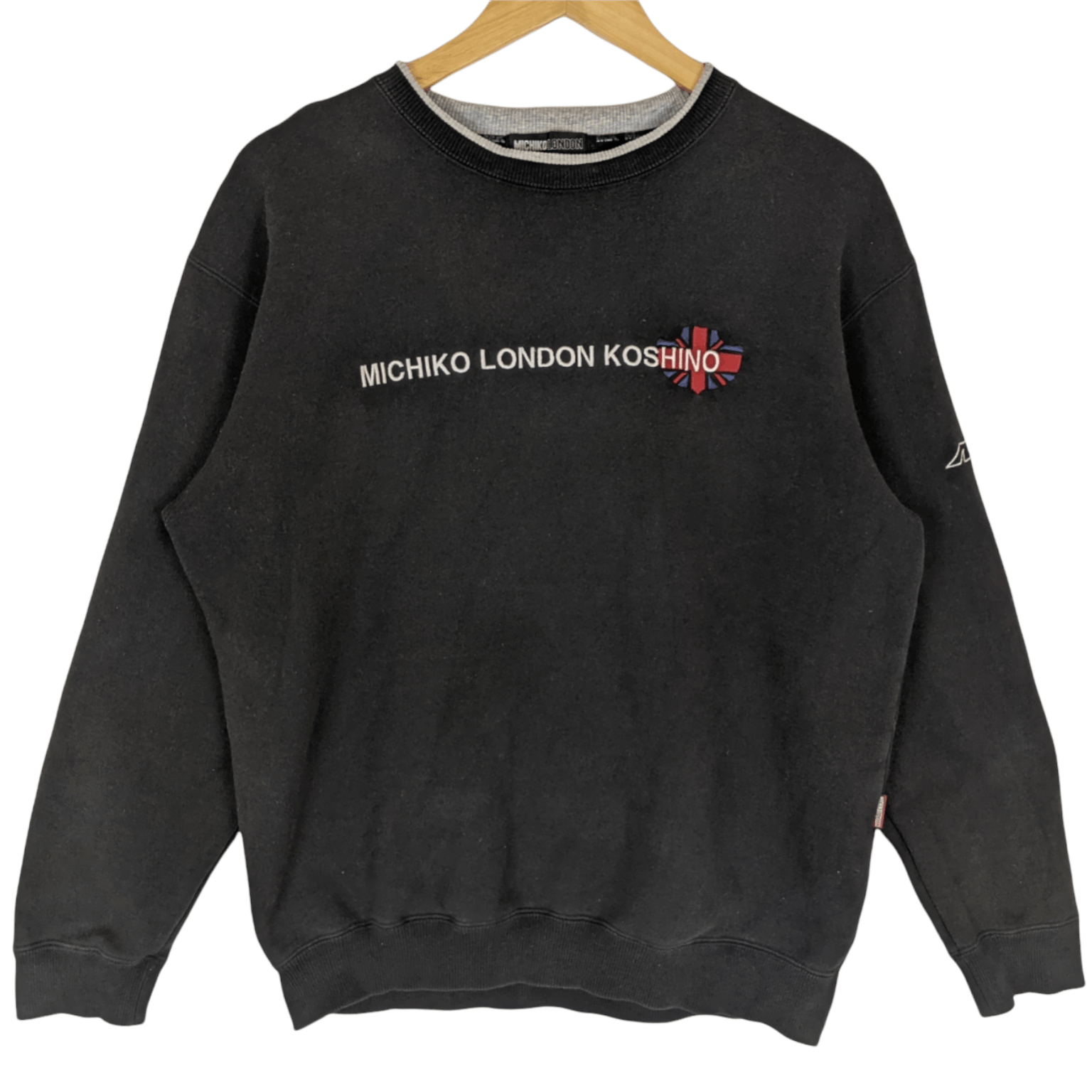 Japanese Brand × Michiko Koshino × Michiko Koshino London MICHIKO KOSHINO Big Logo Spell Out Jumper Sweatshirt Size US M / EU 48-50 / 2 - 2 Thumbnail