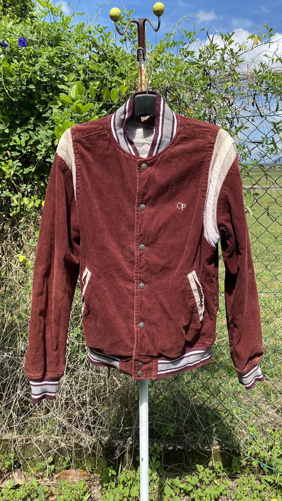 Ocean Pacific × Vintage Ocean Pacific Sunwear Corduroy Varsity Jacket Very Rare Size US M / EU 48-50 / 2 - 2 Thumbnail