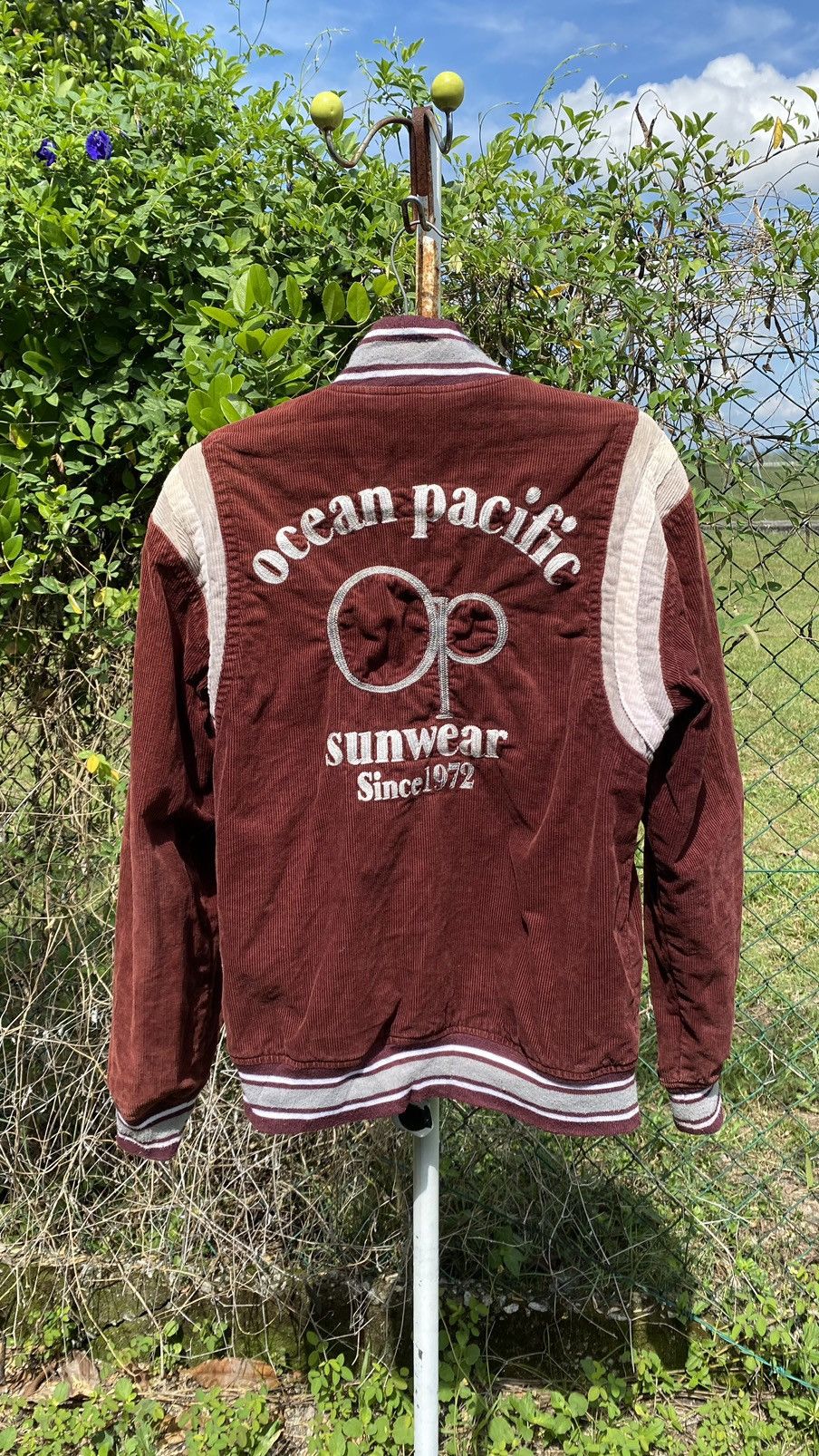 Ocean Pacific × Vintage Ocean Pacific Sunwear Corduroy Varsity Jacket Very Rare Size US M / EU 48-50 / 2 - 1 Thumbnail