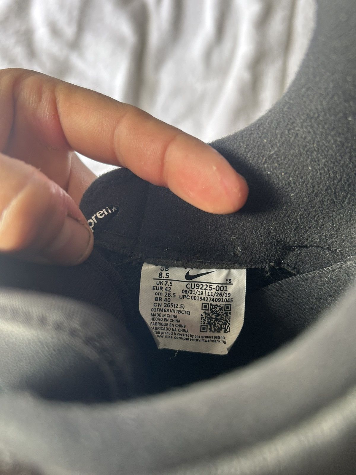 Nike × Supreme Supreme Nike af1 low black Size US 8.5 / EU 41-42 - 5 Thumbnail