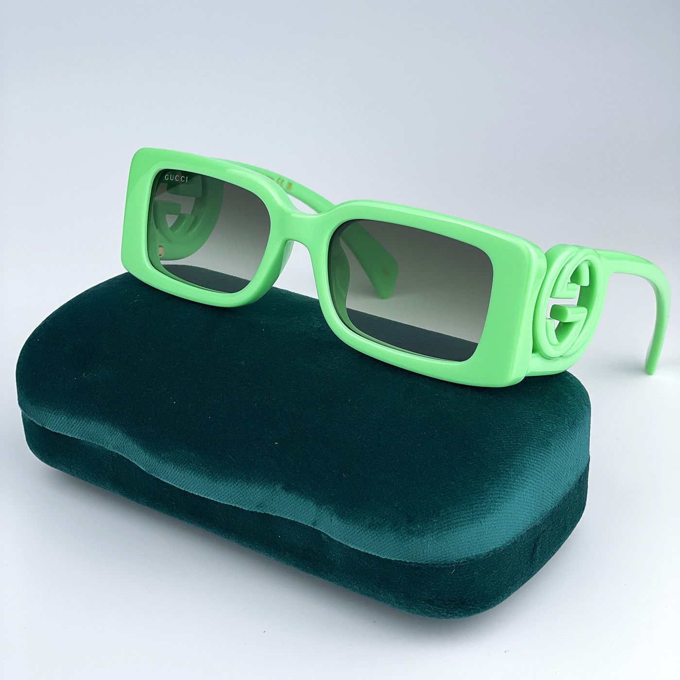 NEW Gucci GG1325S 004 Rectangle Unisex Sunglasses