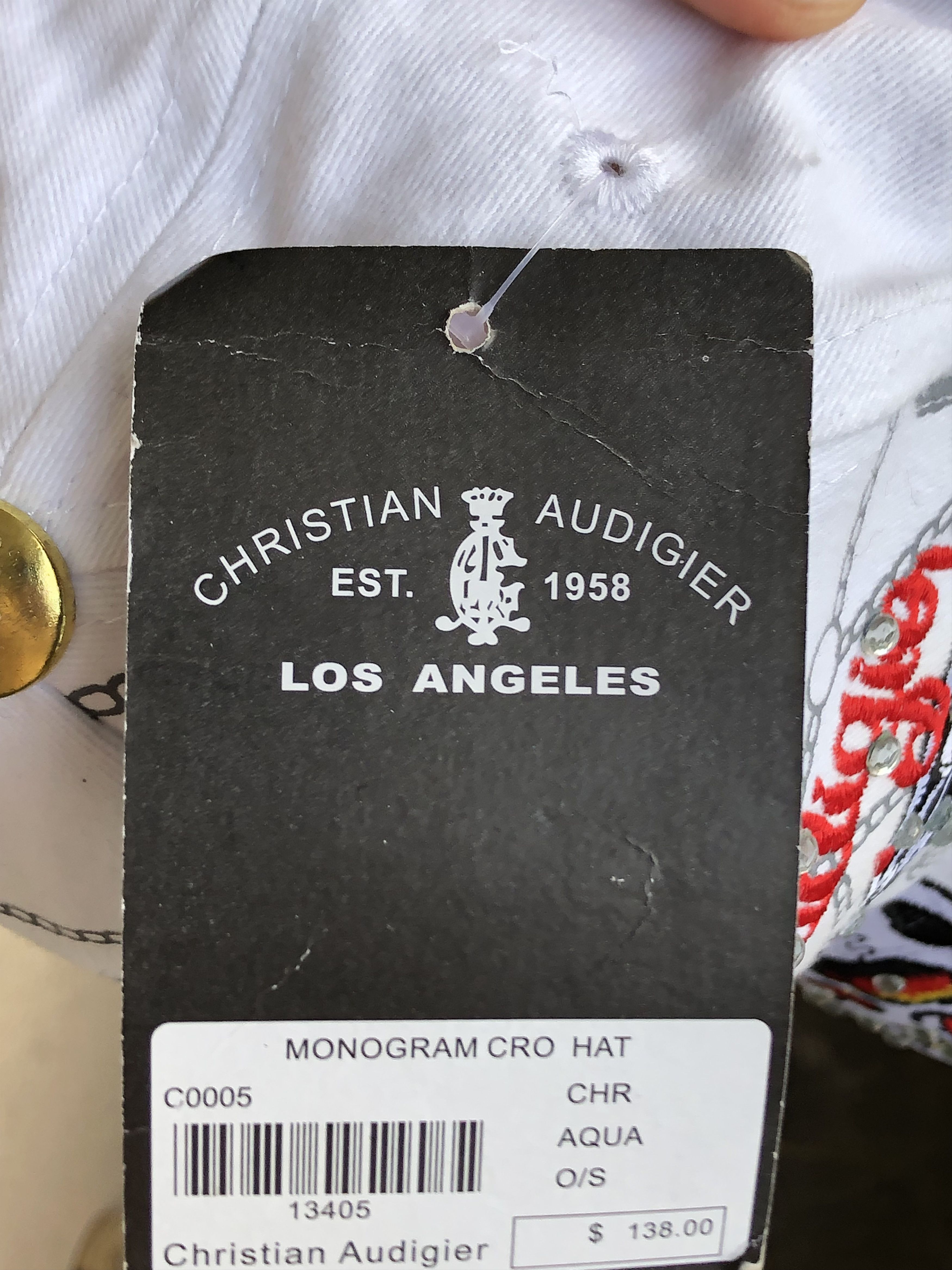 Christian Audigier Ed Hardy Audigier Skull Tiger Cap New Drill y2k Hype Size ONE SIZE - 10 Thumbnail