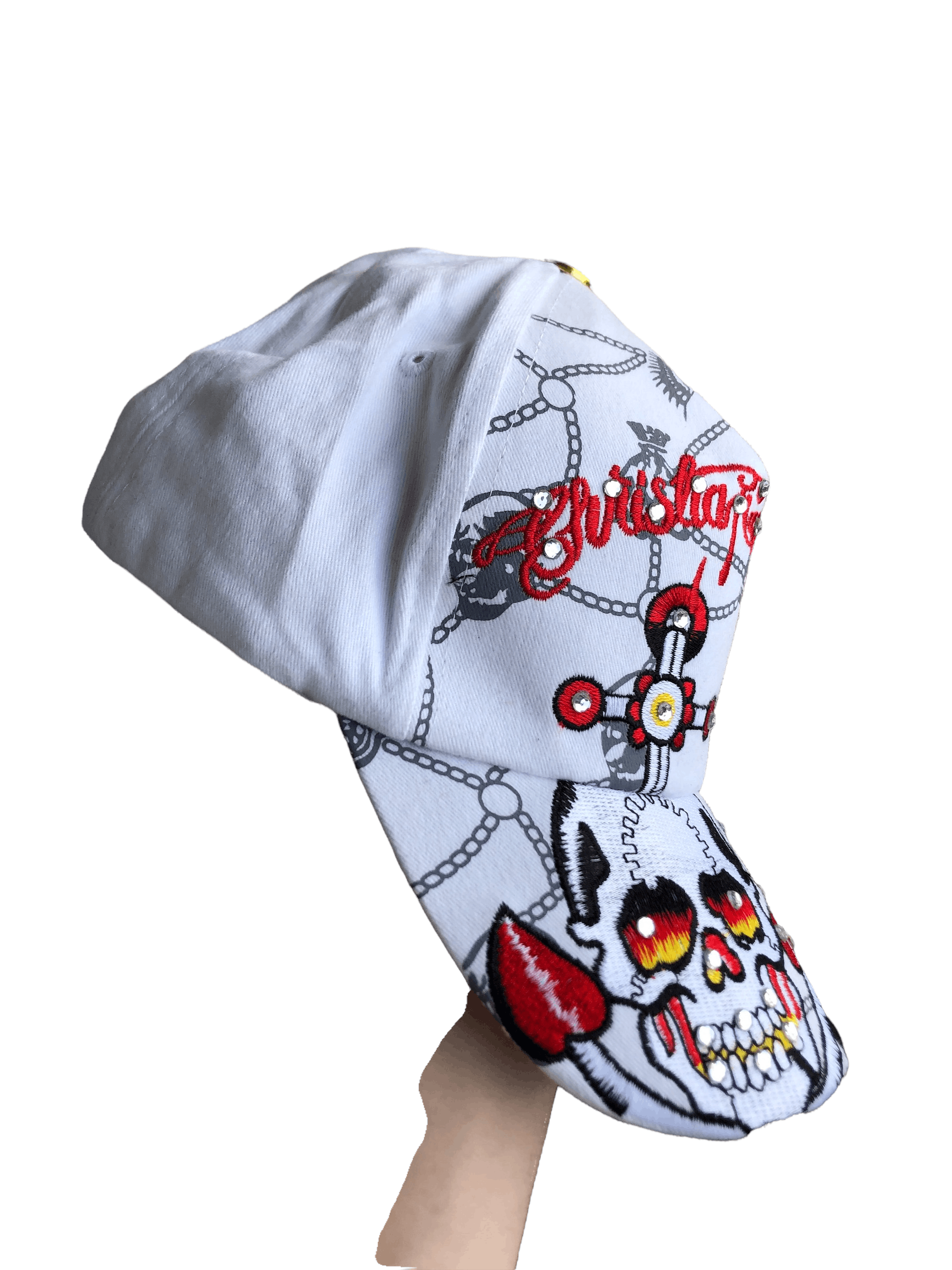 Christian Audigier Ed Hardy Audigier Skull Tiger Cap New Drill y2k Hype Size ONE SIZE - 6 Thumbnail