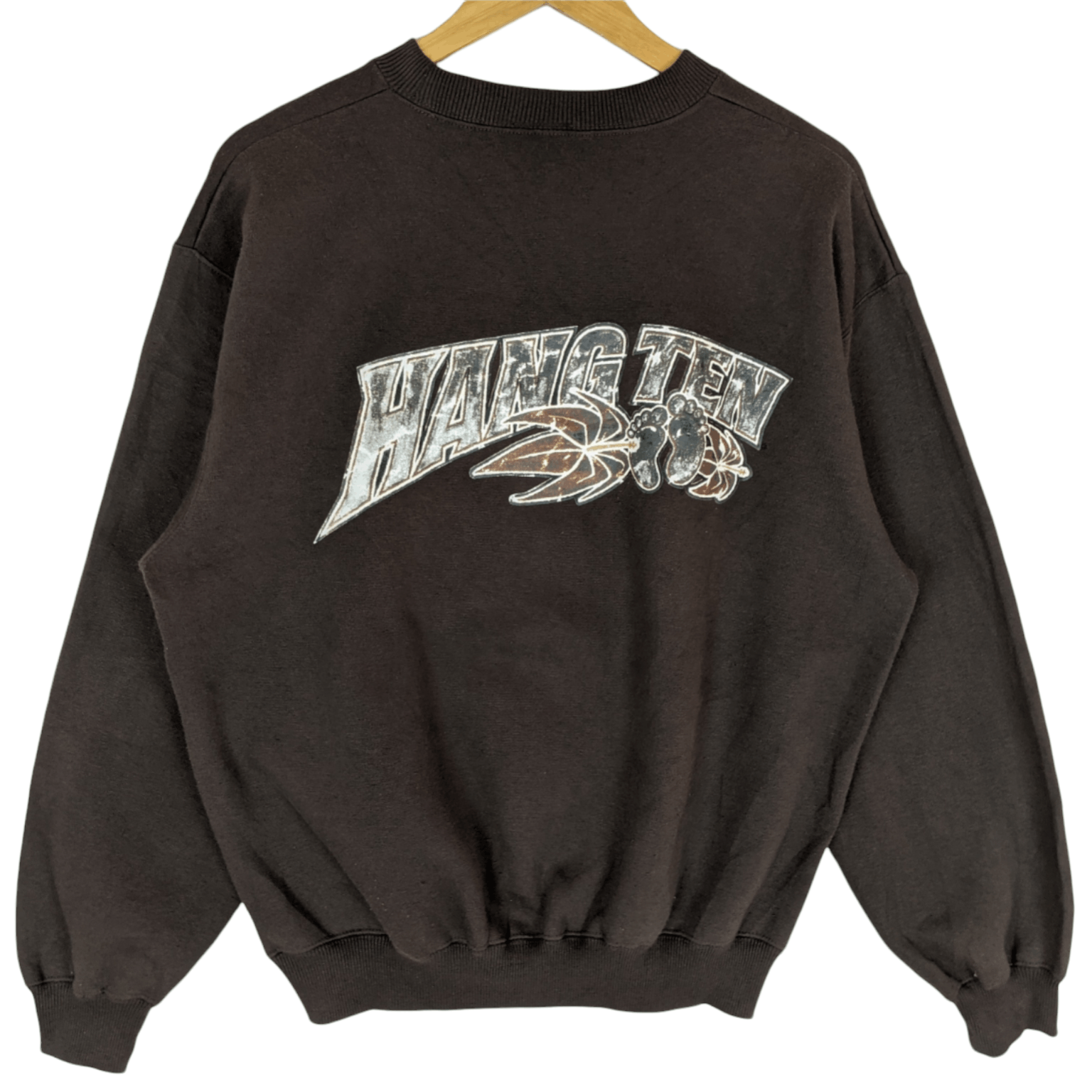 Hang Ten Vintage 90's HANG TEN Big Spell Out Logo Jumper Sweatshirt Size US M / EU 48-50 / 2 - 4 Thumbnail