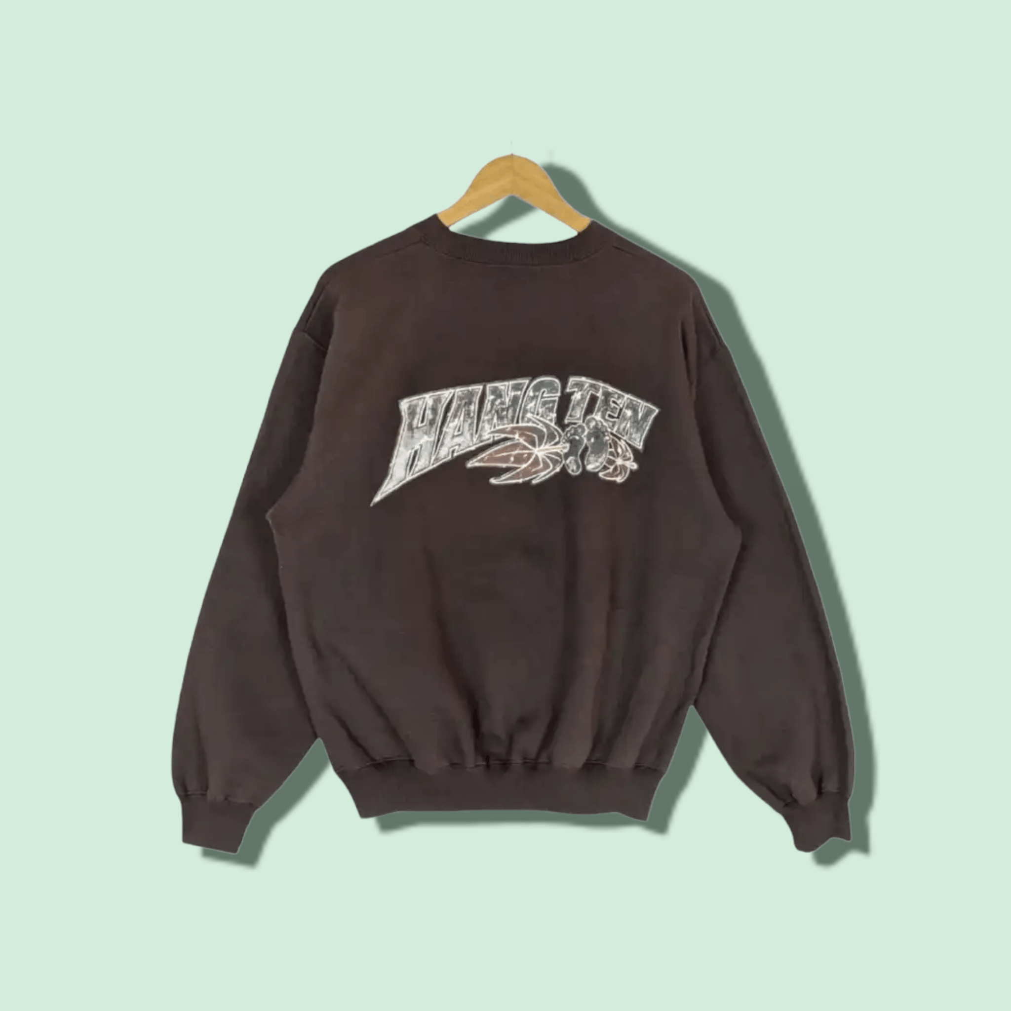 Hang Ten Vintage 90's HANG TEN Big Spell Out Logo Jumper Sweatshirt Size US M / EU 48-50 / 2 - 1 Thumbnail