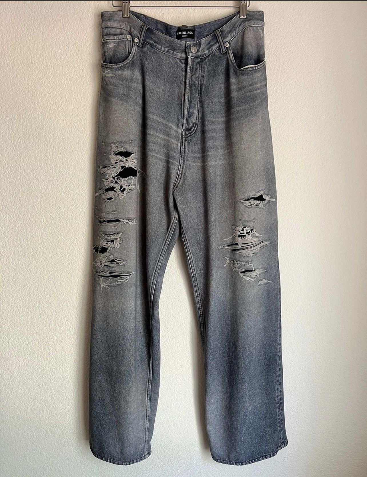 Balenciaga Balenciaga Trompe L’Oeil Wide Leg Jeans Size US 30 / EU 46 - 3 Thumbnail