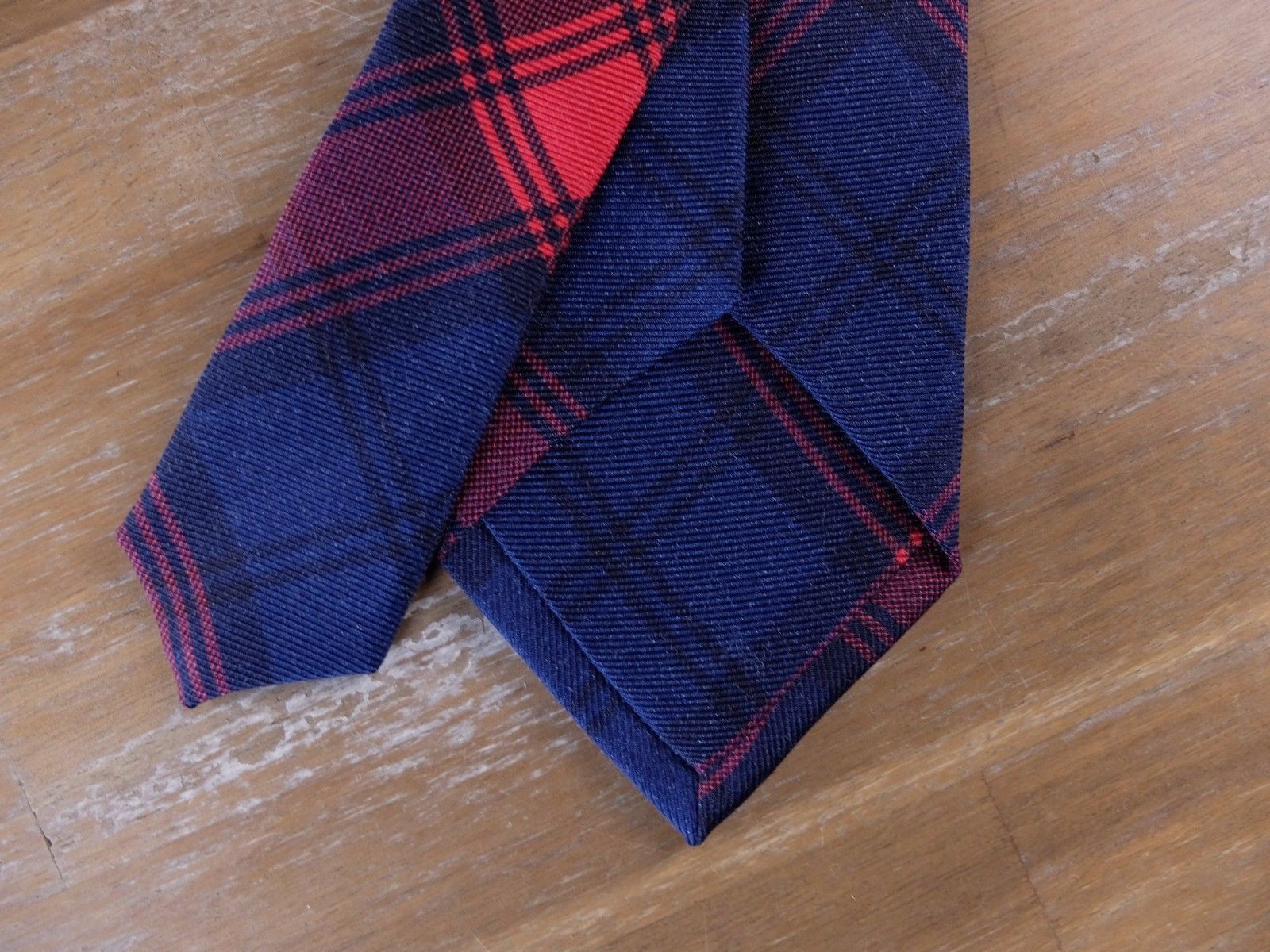 Holliday & Brown HOLLIDAY & BROWN London red blue plaid gingham silk tie q Size ONE SIZE - 4 Thumbnail