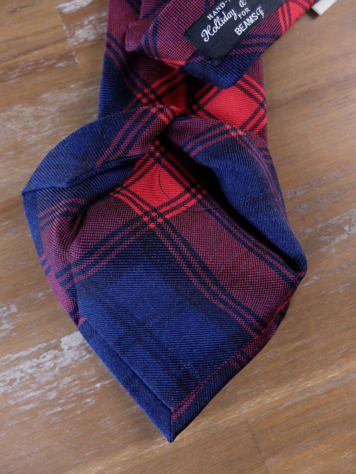 Holliday & Brown HOLLIDAY & BROWN London red blue plaid gingham silk tie q Size ONE SIZE - 5 Thumbnail