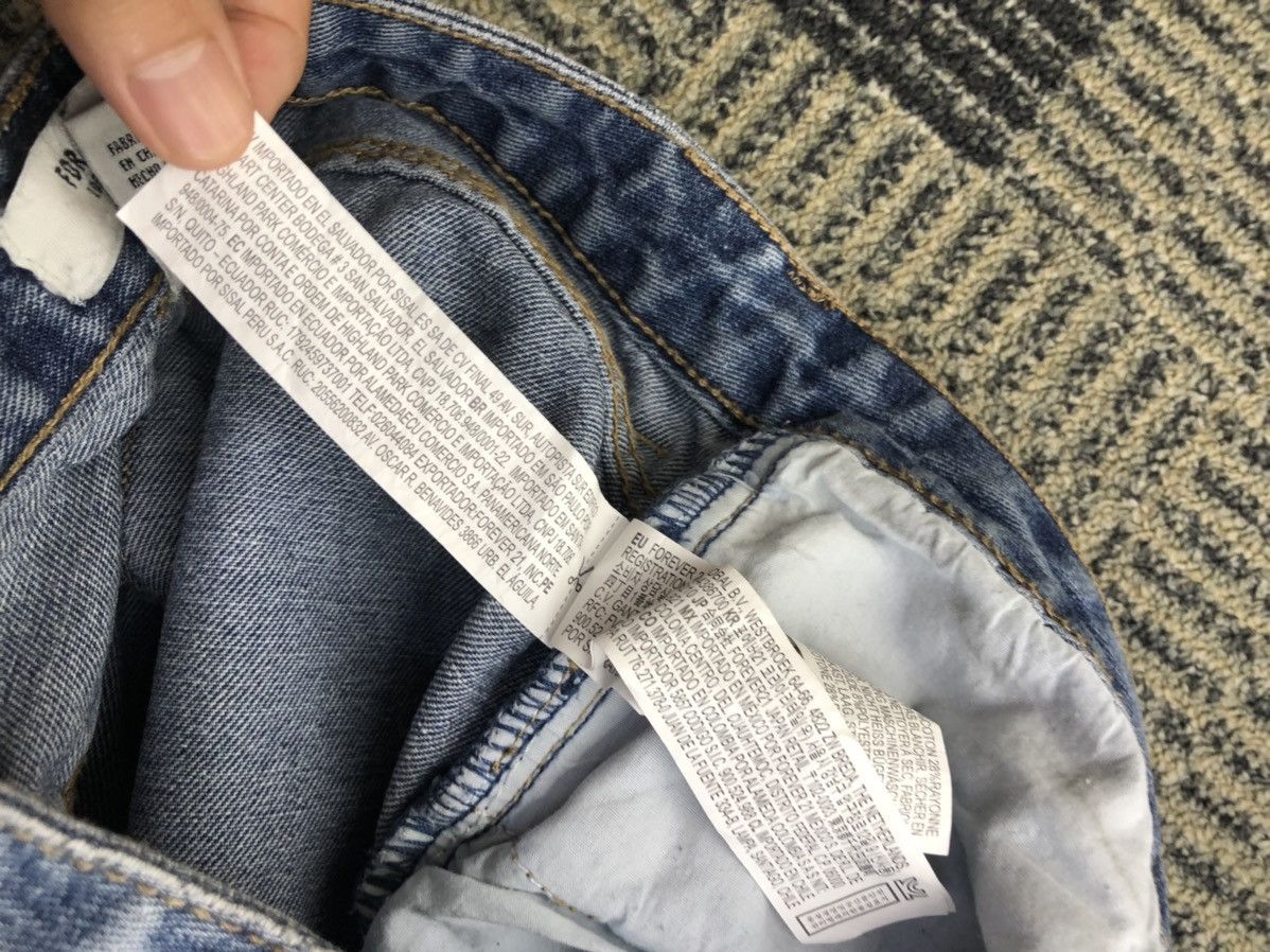Forever 21 Forever 21 Being Bad Aint Easy Distressed Faded Blue Jeans Size US 28 / EU 44 - 17 Thumbnail