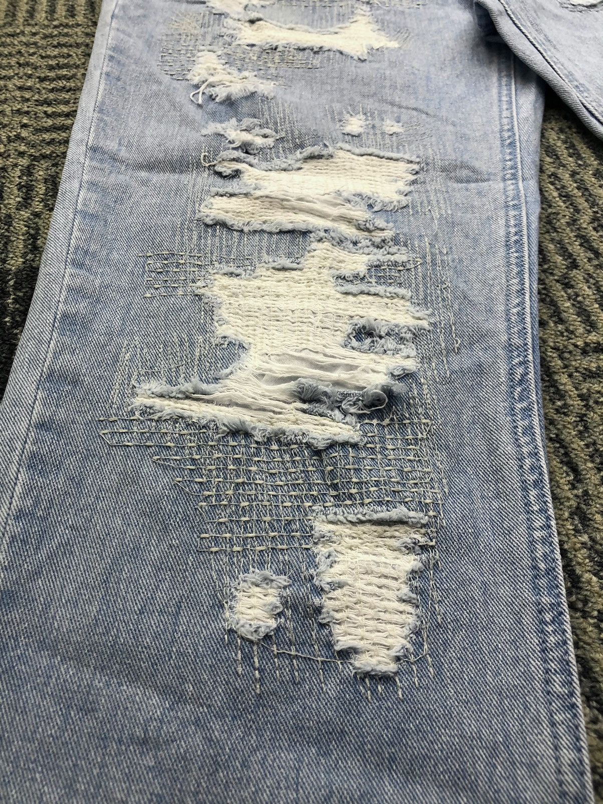 Japanese Brand Jucy Judy Distressed Ripped Jeans Size 29" - 8 Thumbnail