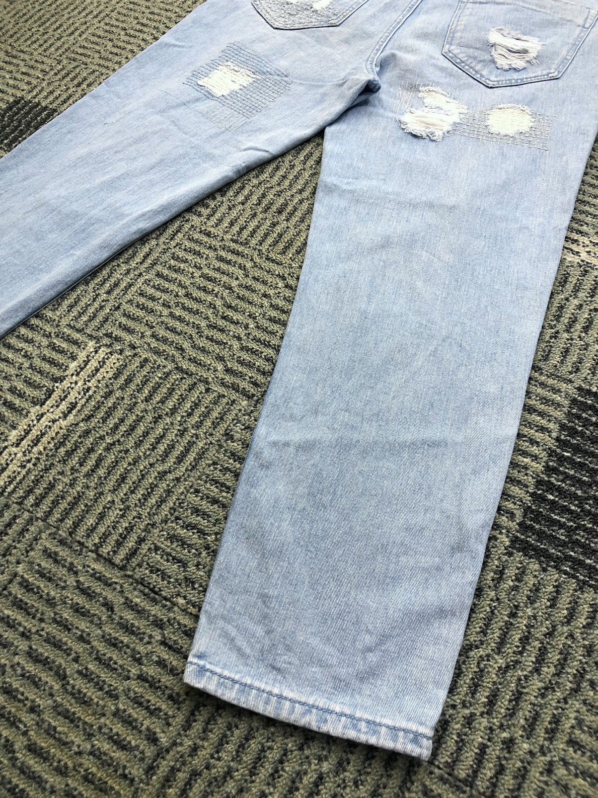 Japanese Brand Jucy Judy Distressed Ripped Jeans Size 29" - 14 Thumbnail