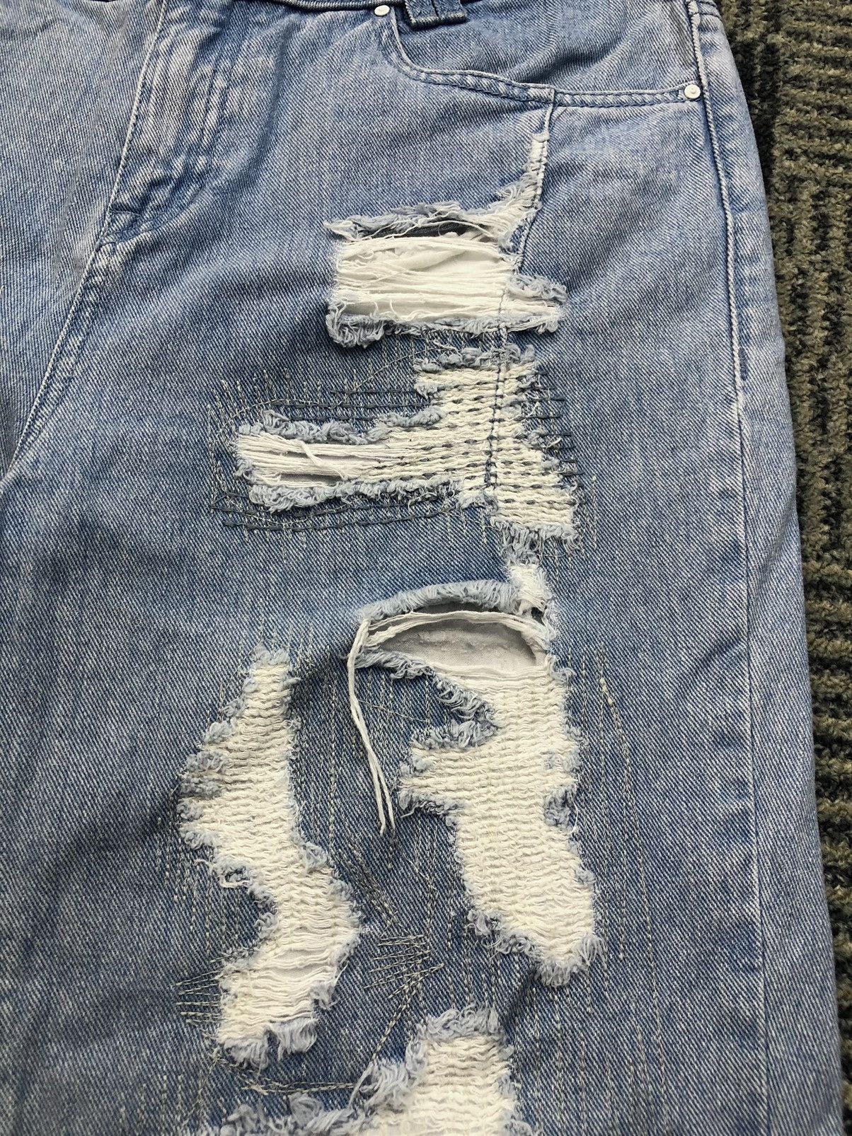 Japanese Brand Jucy Judy Distressed Ripped Jeans Size 29" - 7 Thumbnail