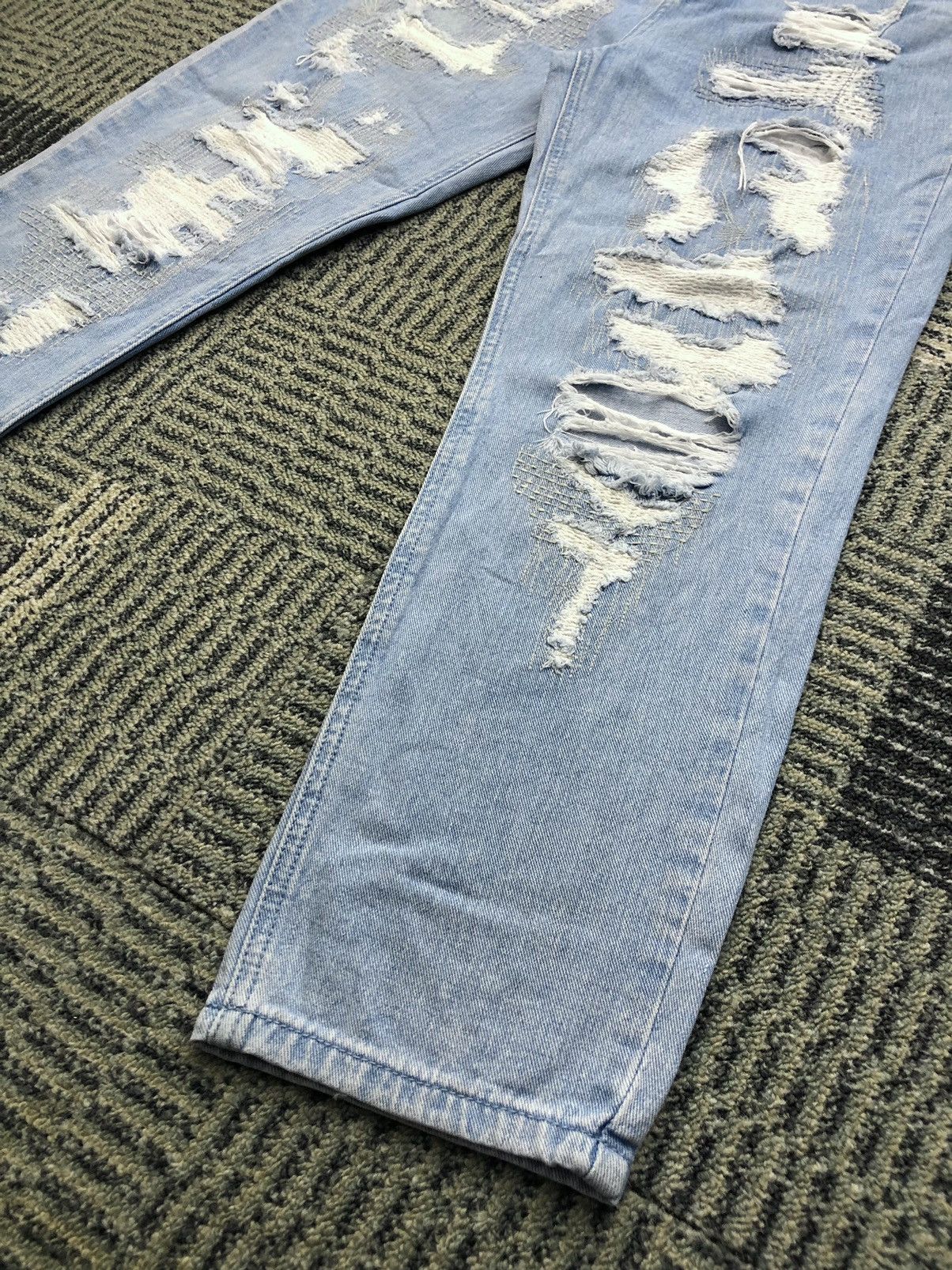 Japanese Brand Jucy Judy Distressed Ripped Jeans Size 29" - 5 Thumbnail
