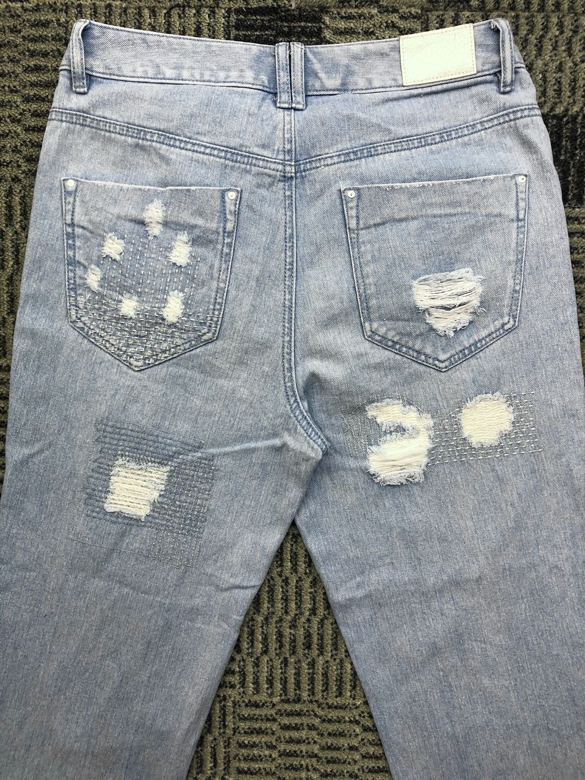 Japanese Brand Jucy Judy Distressed Ripped Jeans Size 29" - 12 Thumbnail